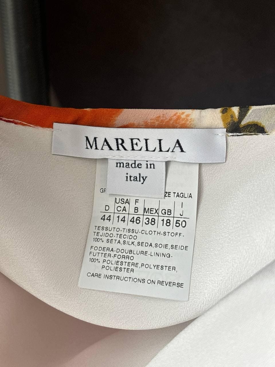 Vintage Marella Silk Floral Midi Skirt, Y2K Italian Bias Cut Slip Skirt (L/XL)