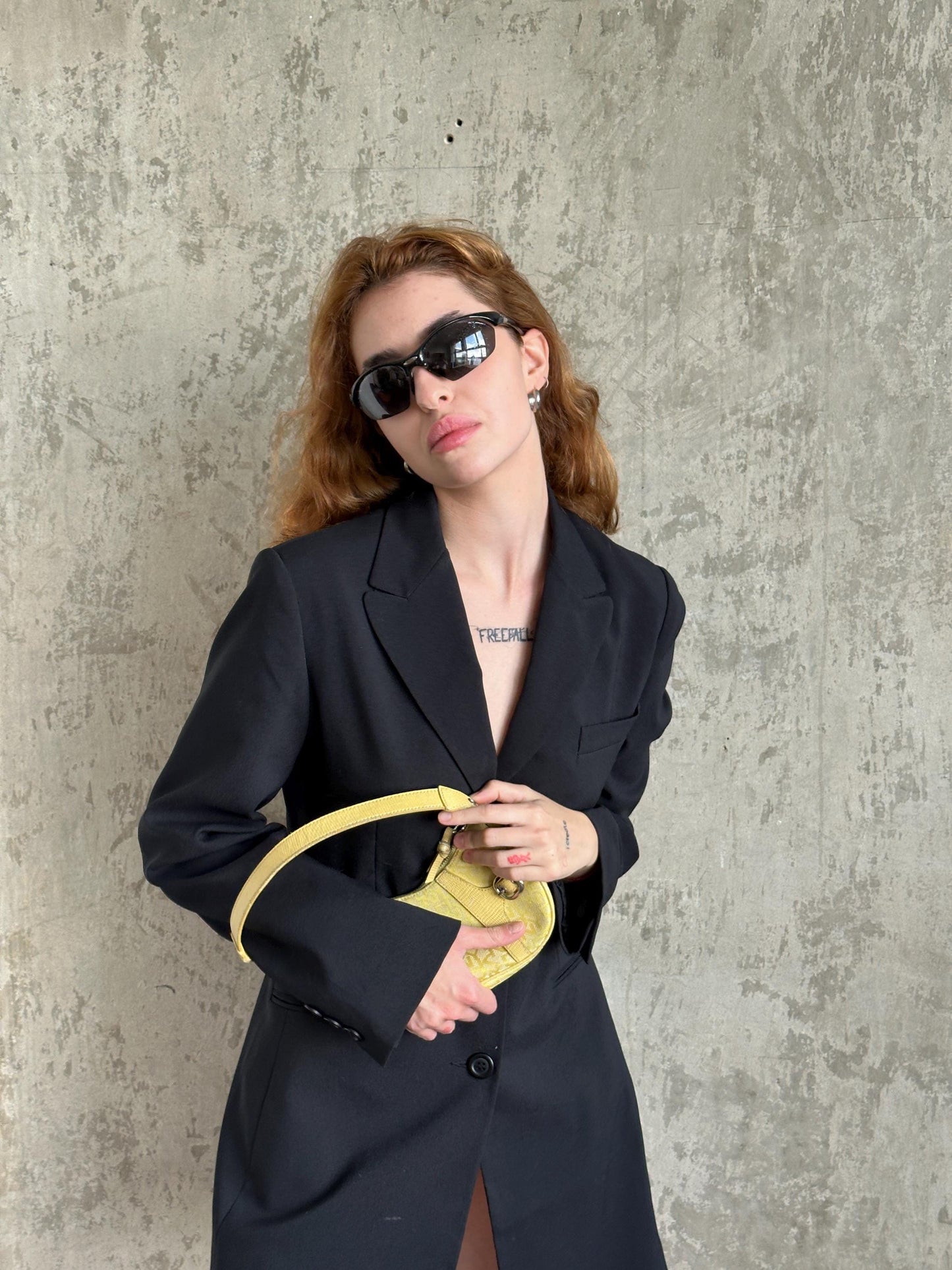 Vintage Black Fitted Blazer | Longline Hourglass Jacket