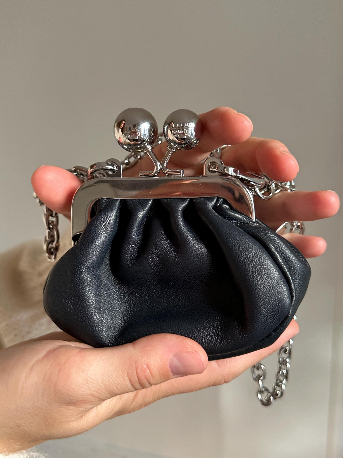 Weekend Max Mara Nano Pasticcino Bag Black Leather