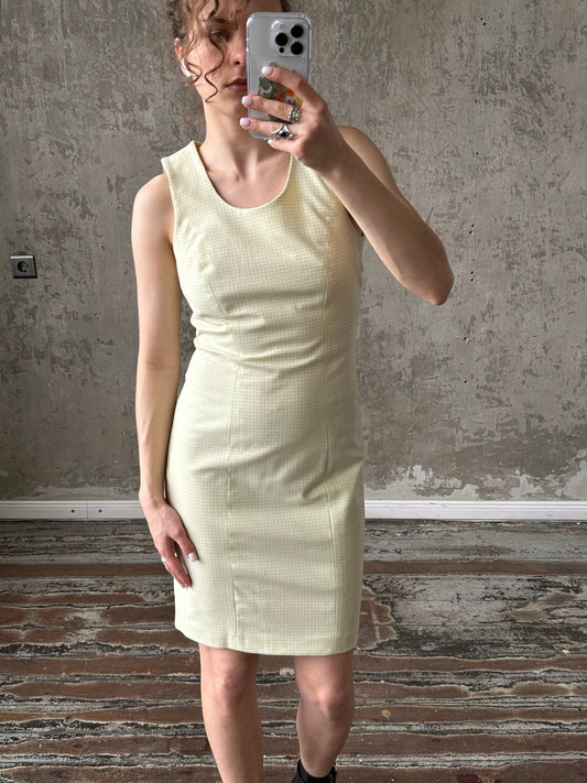 Vintage green plaid dress