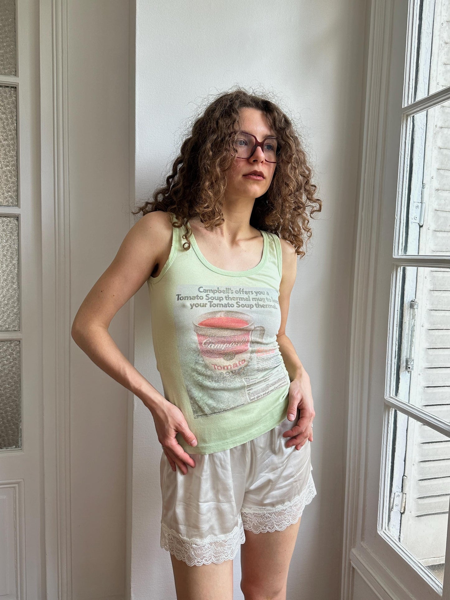 Vintage D&G Campbell’s Soup Graphic Green Tank Top
