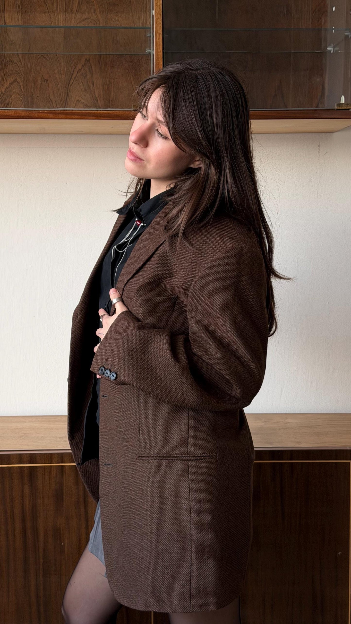 Vintage Hugo Boss Brown Wool Blazer