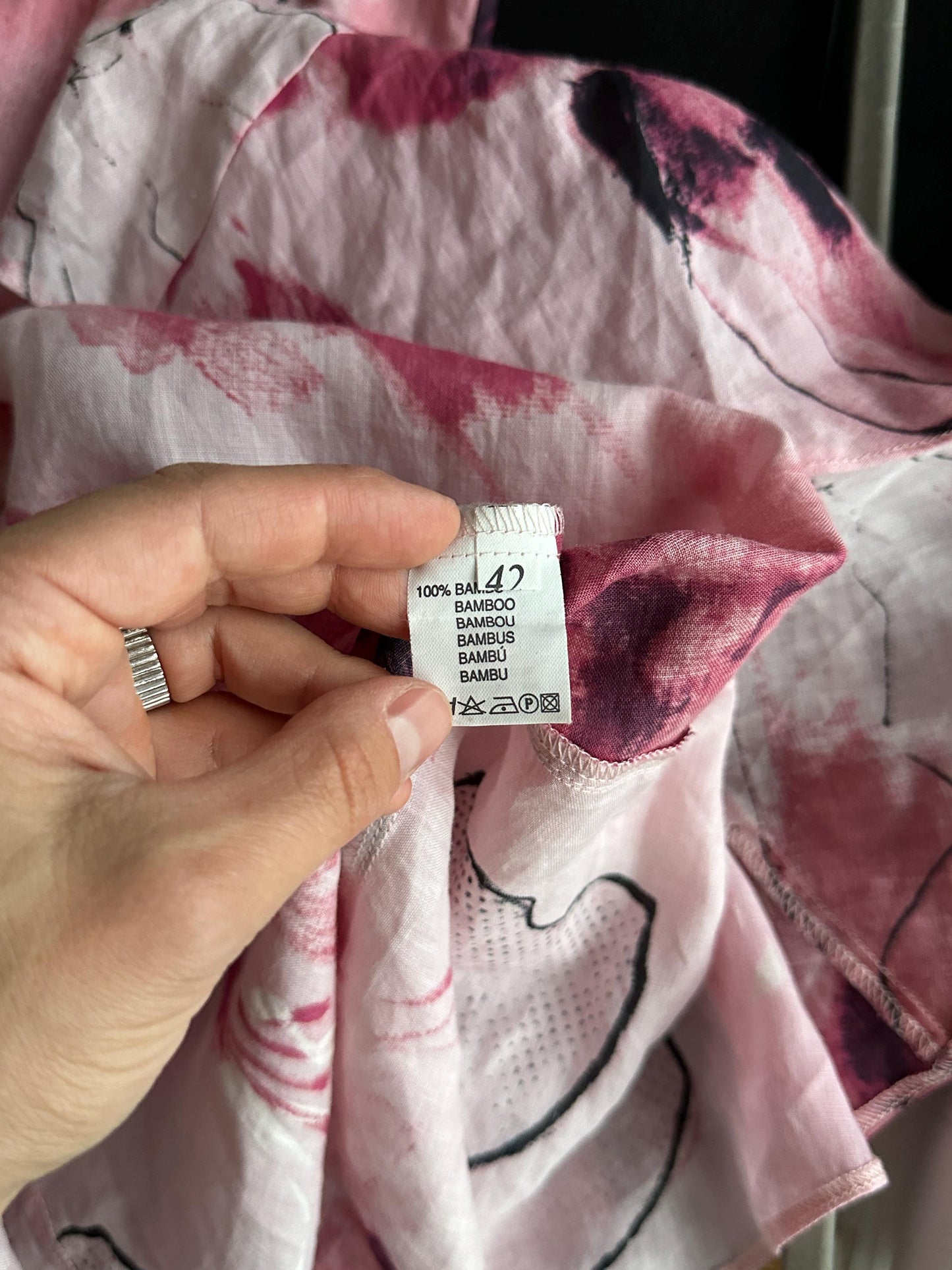 Vintage Floral Slip Linen Dress in Pink