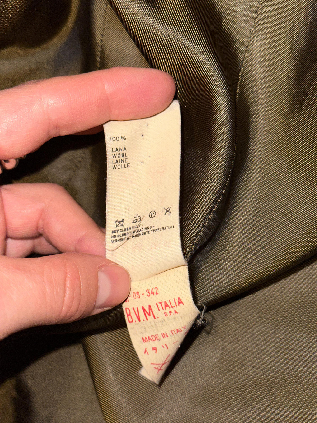 Vintage Les Copains Olive Green Wool Blazer