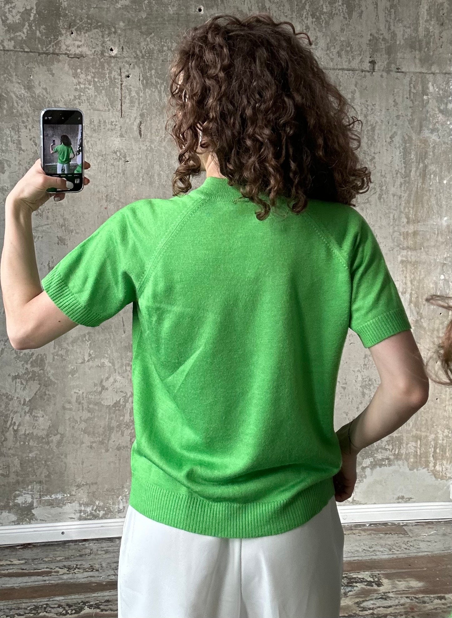 Vintage y2k short sleeve top in green