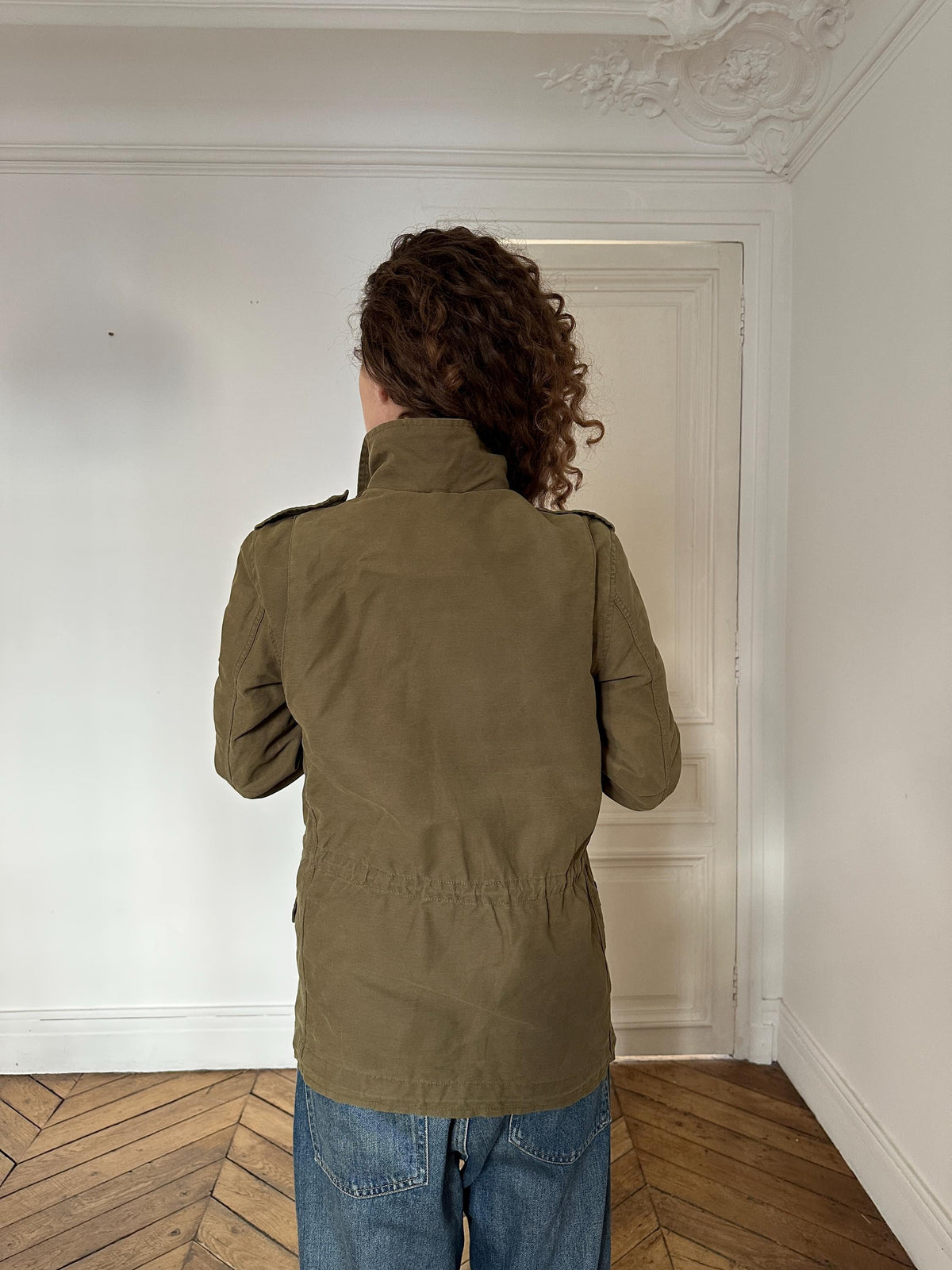 Vintage Ralph Lauren Polo Jeans Military Field Jacket in Khaki Green