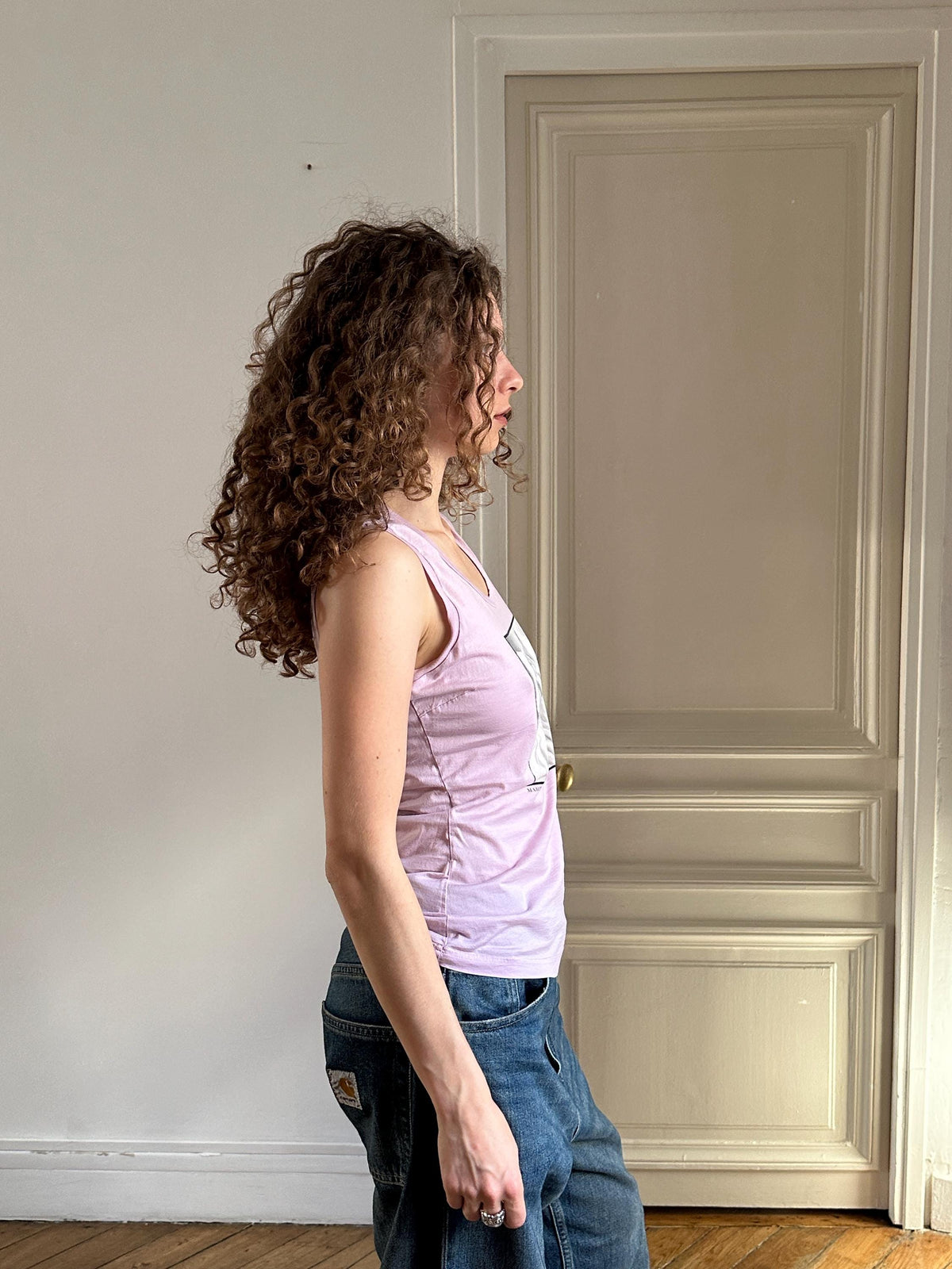 Vintage Dolce & Gabbana Marilyn Monroe Tank Top Lilac Pink
