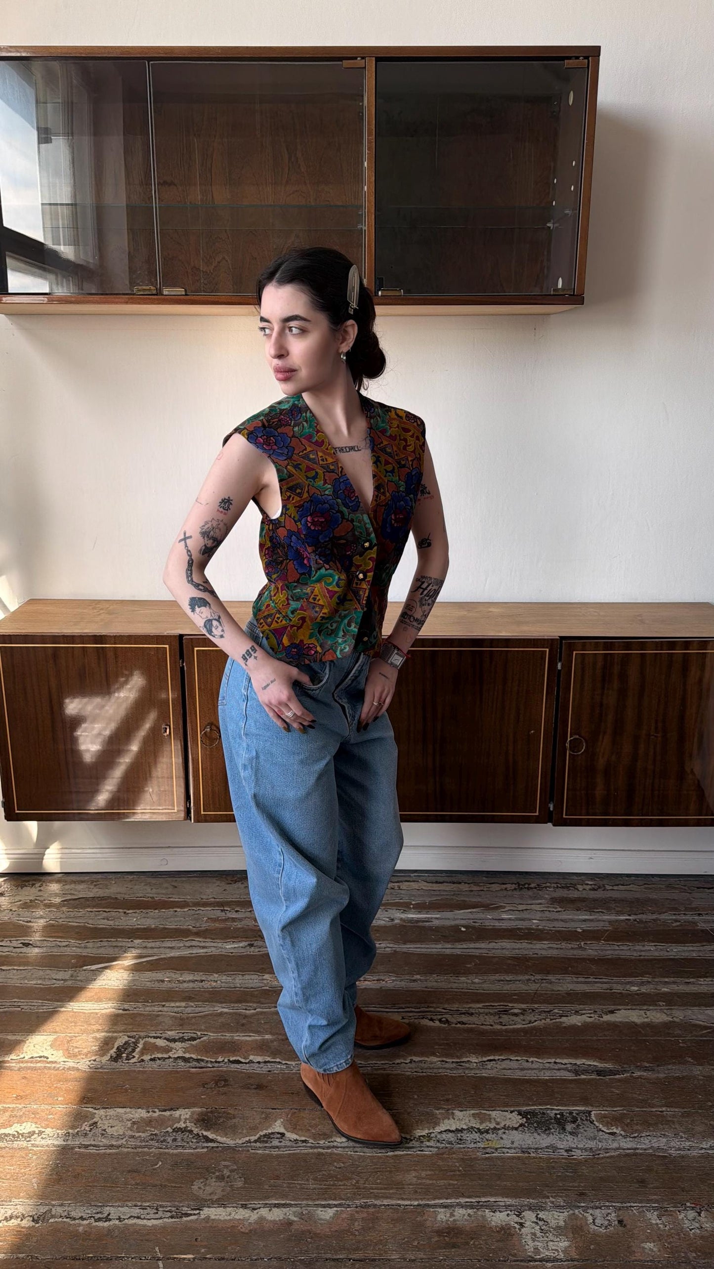 Vintage Light Wash Mom Jeans, 90s High Waist Cotton Denim Pants