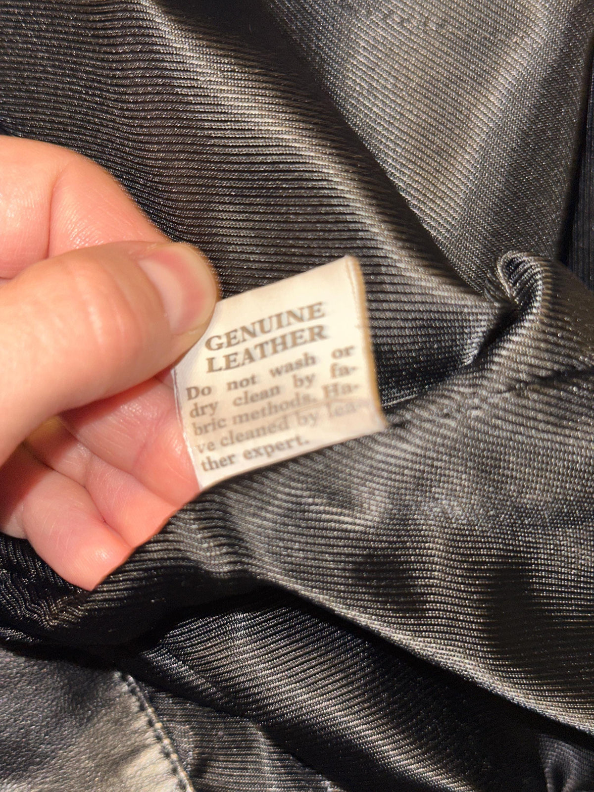 Vintage Genuine Leather Belted Jacket in Black with Ring Buckle