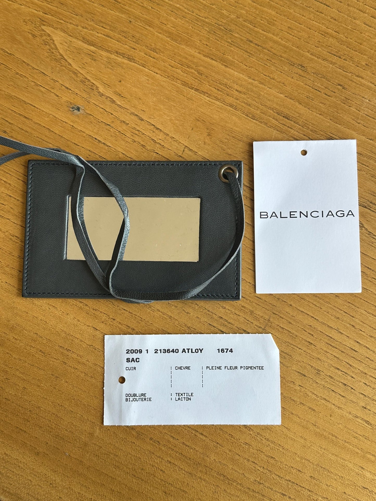 Vintage Balenciaga Grey Leather Tote Bag