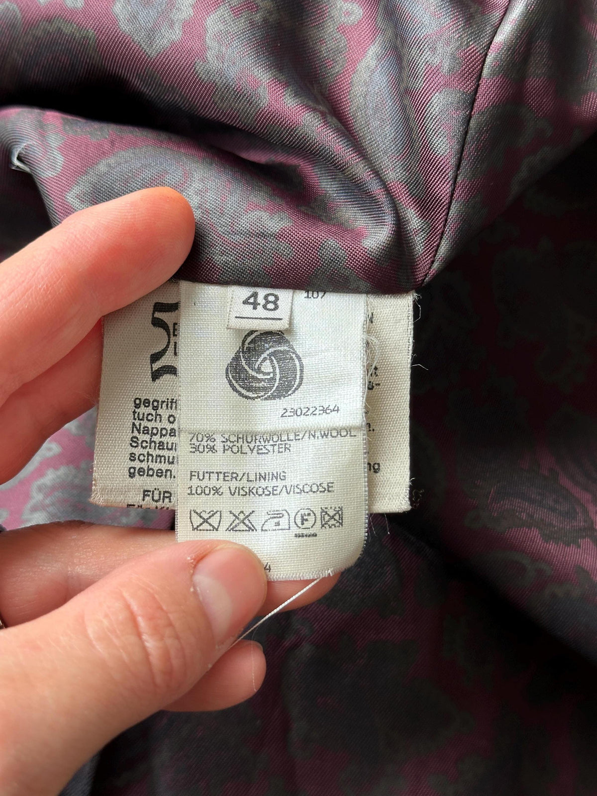 Vintage Lodenfrey Purple Wool Coat | Long Oversized Austrian Loden Coat
