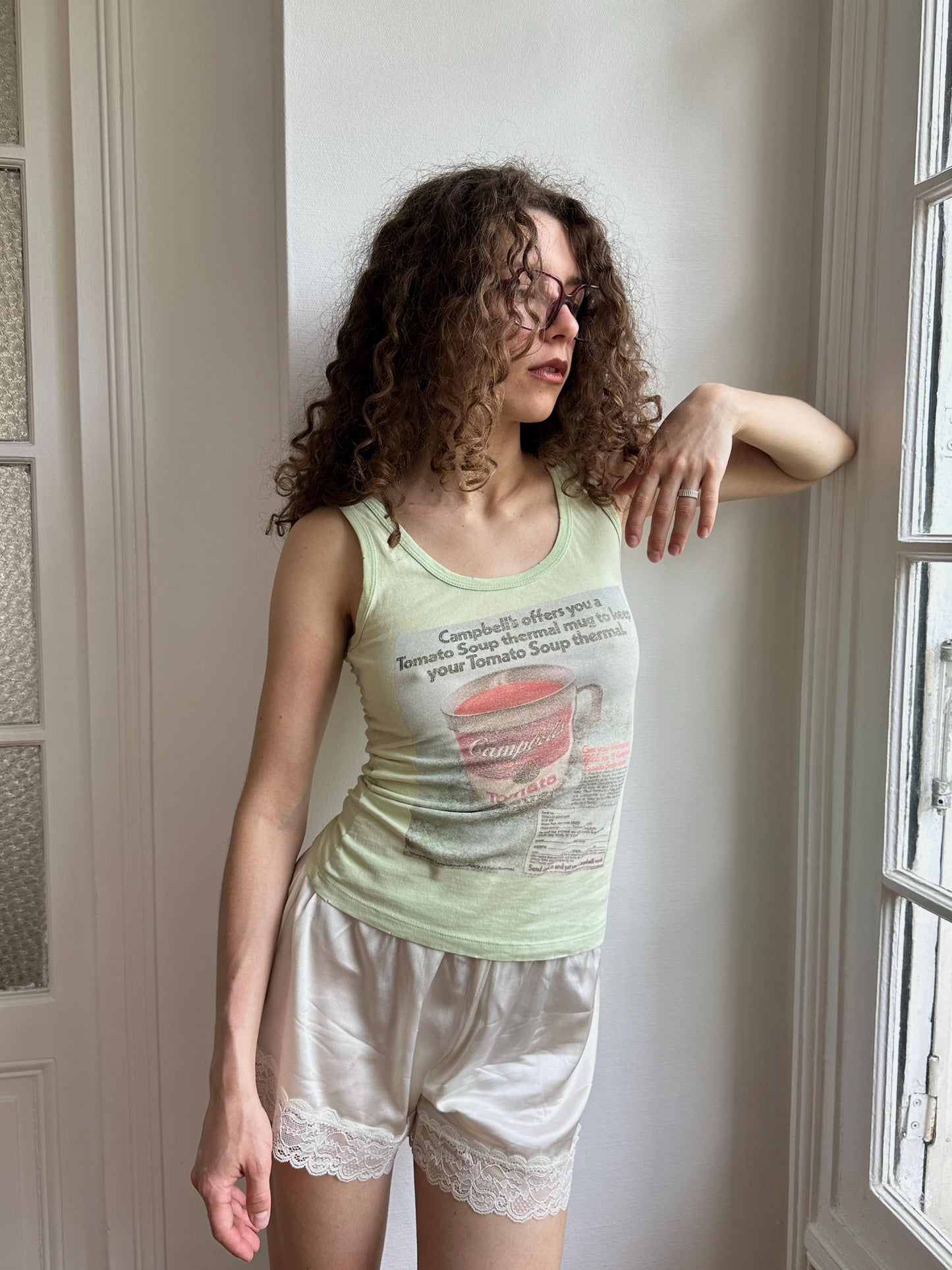 Vintage D&G Campbell’s Soup Graphic Green Tank Top