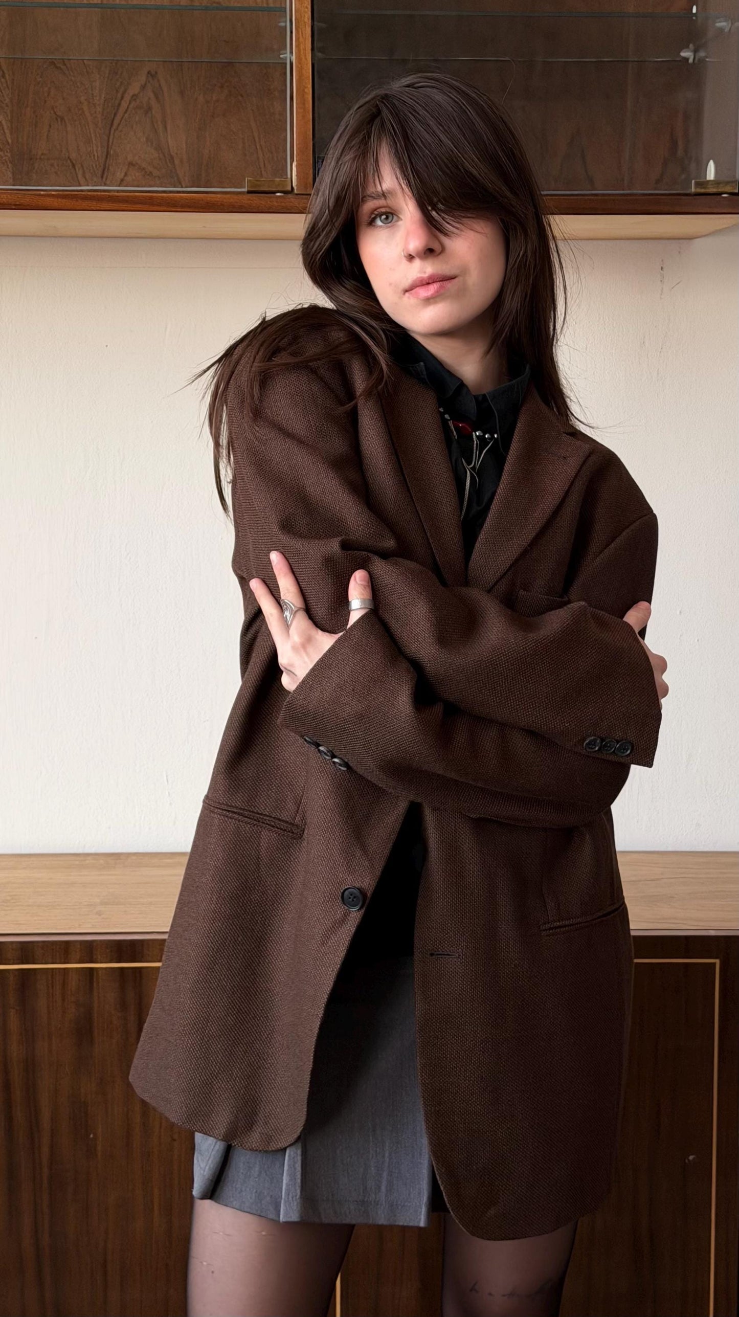 Vintage Hugo Boss Brown Wool Blazer