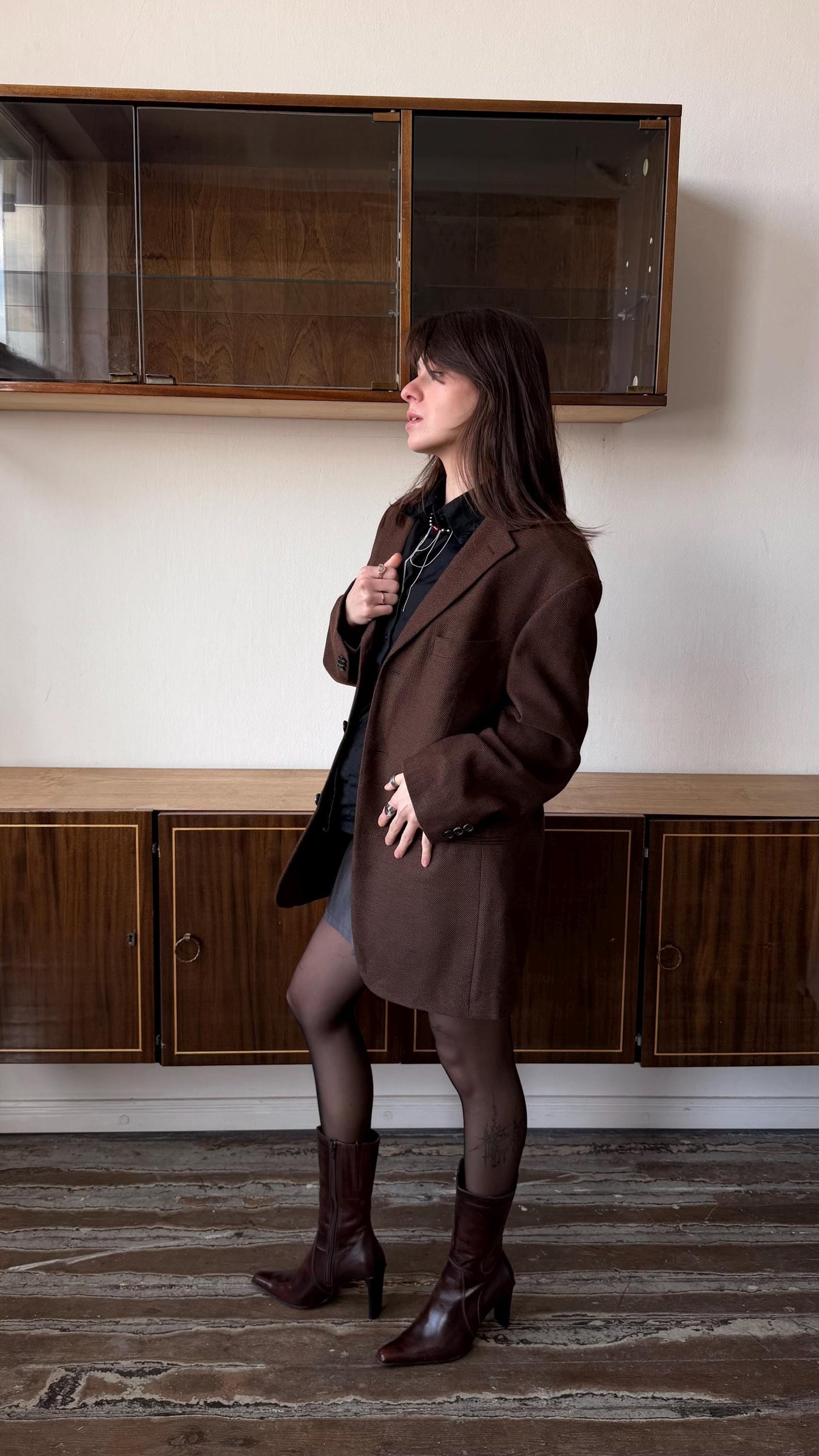 Vintage Hugo Boss Brown Wool Blazer