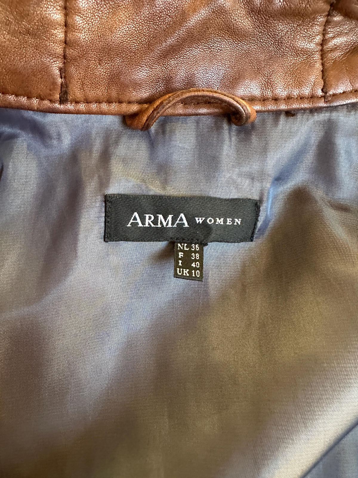 Vintage Arma Field Leather Jacket in Brown