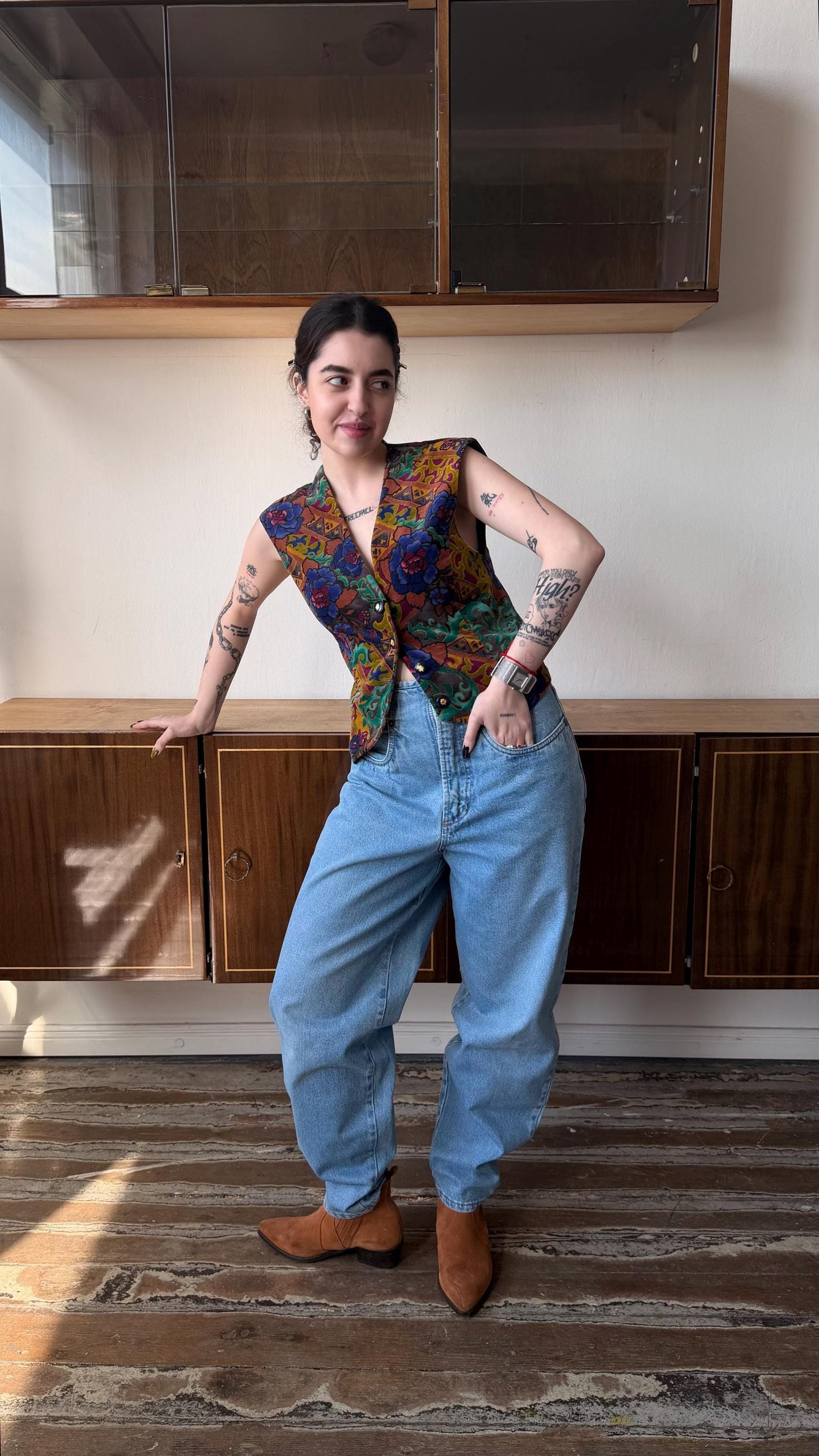 Vintage Light Wash Mom Jeans, 90s High Waist Cotton Denim Pants