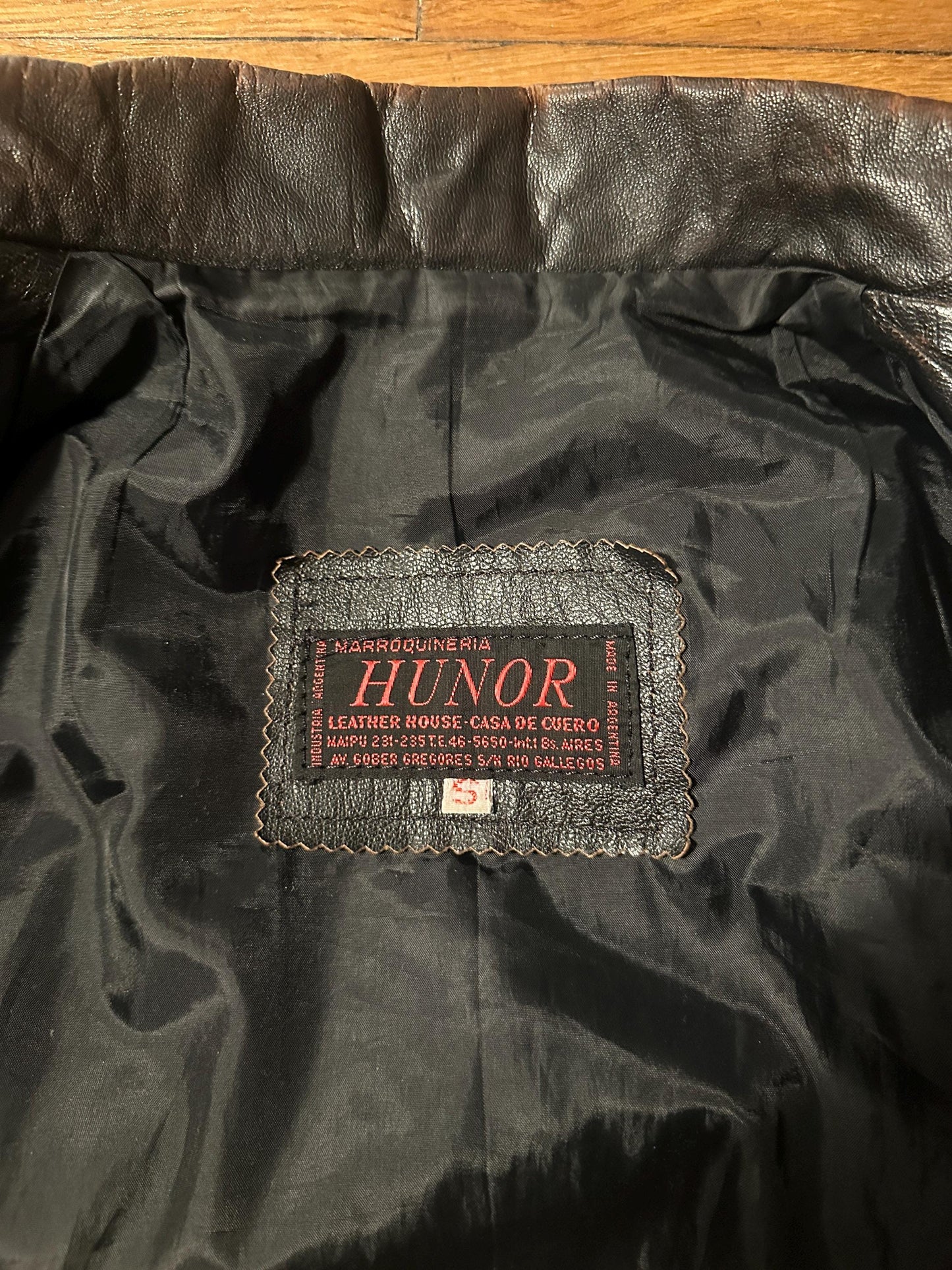 Vintage 90s Burnt Boxy Leather Jacket In Brown