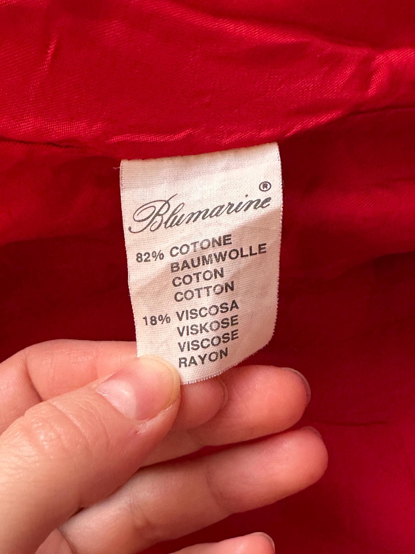 Vintage BLUMARINE La Folie velvet blazer in red