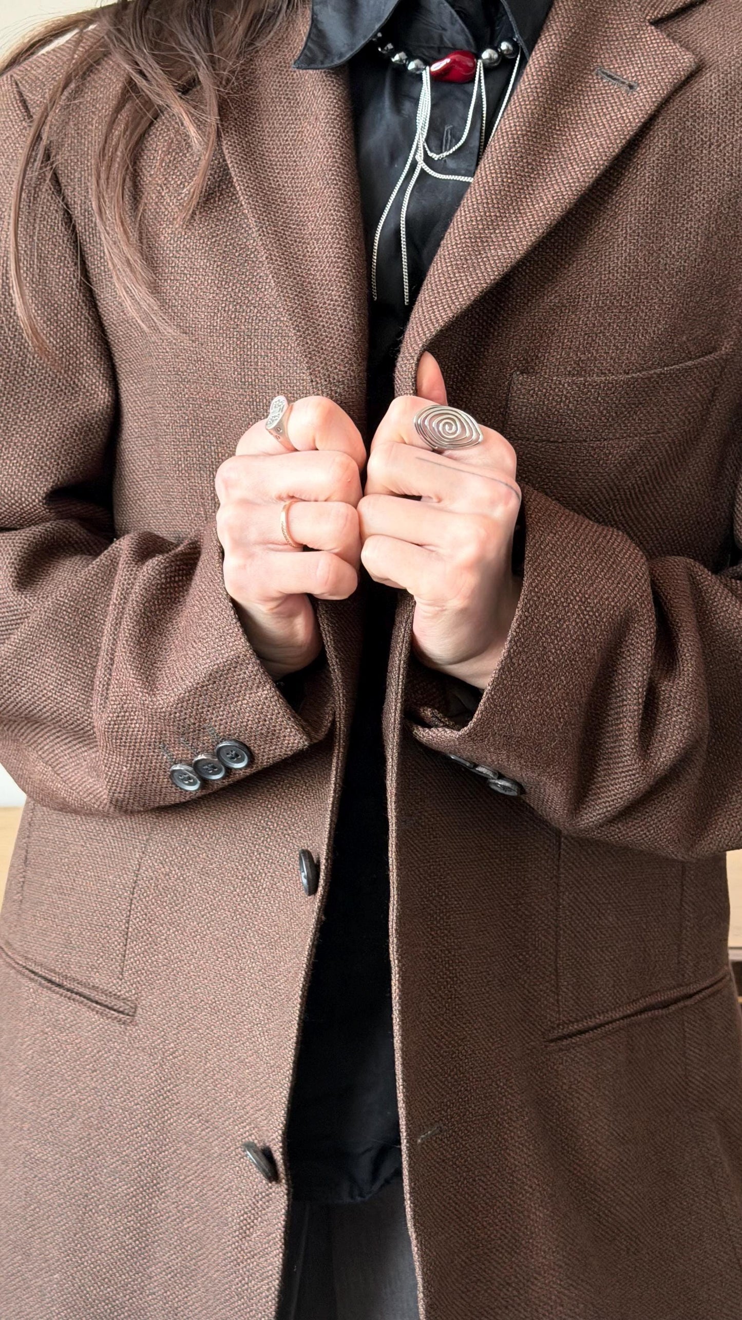 Vintage Hugo Boss Brown Wool Blazer