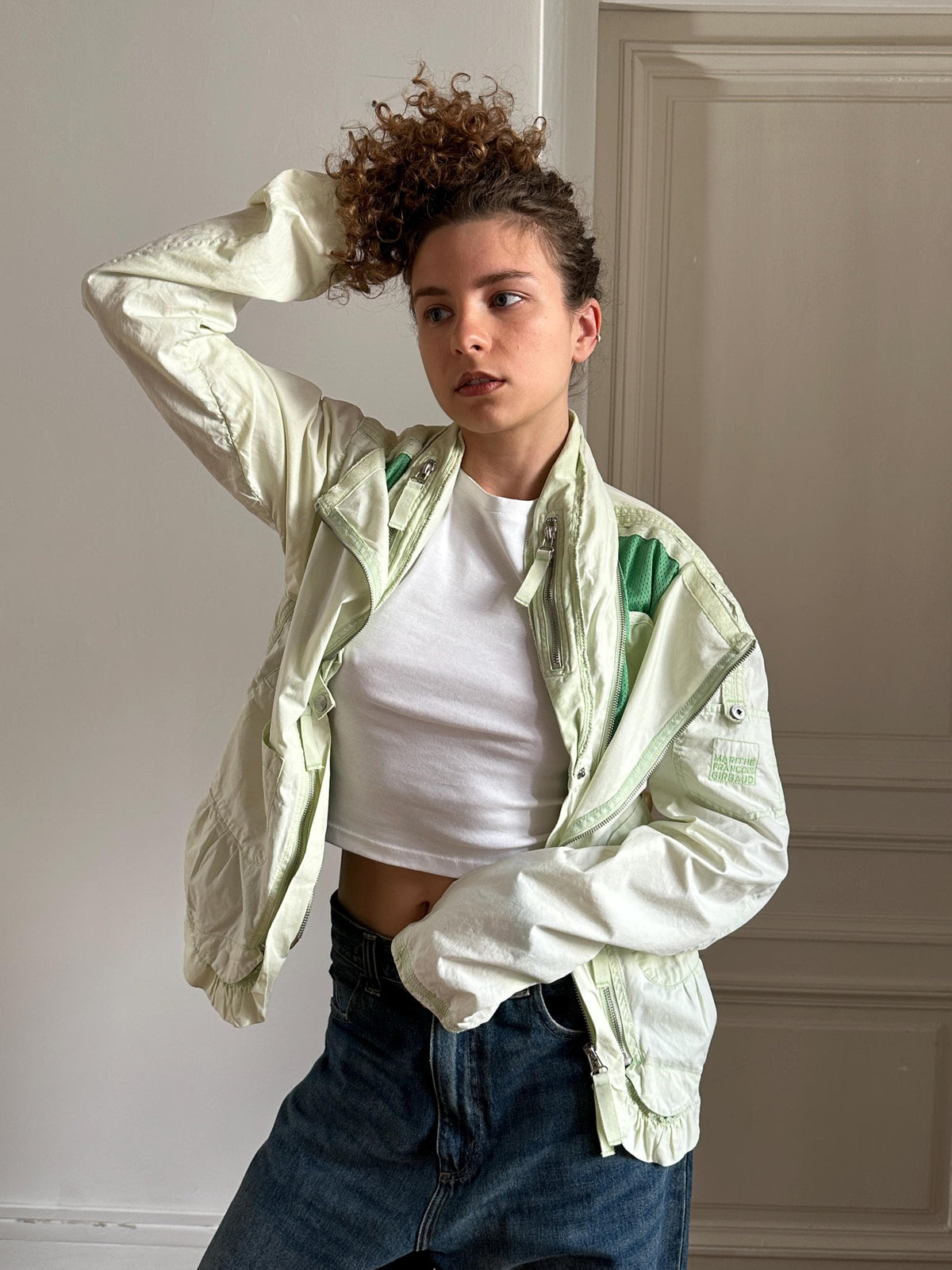 Vintage Marithé et François Girbaud Cargo Jacket Mint Green