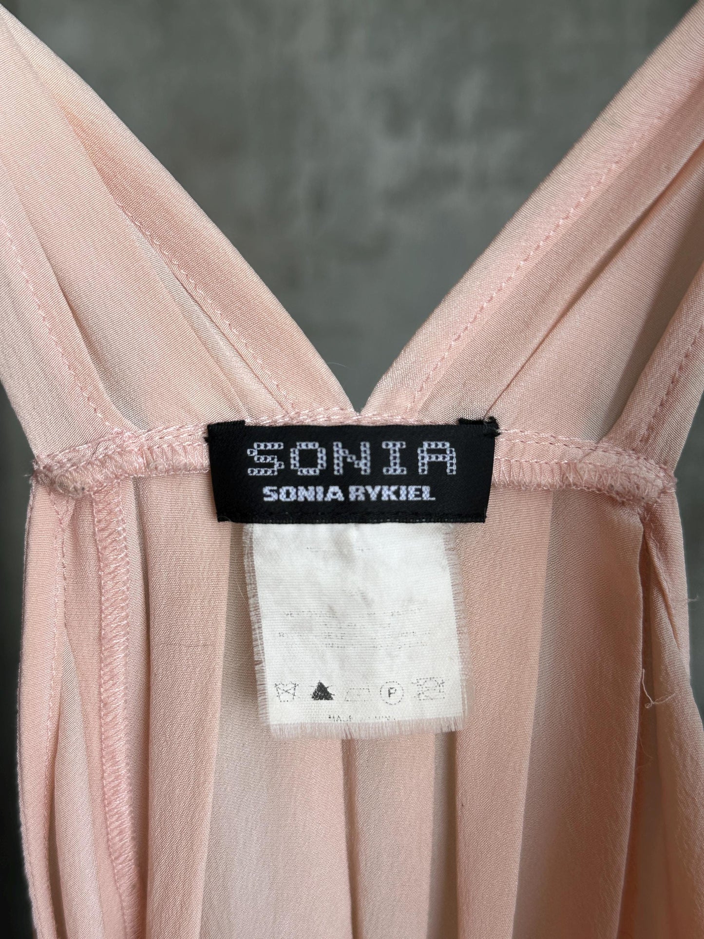 Vintage Sonia Rykiel Blush Pink Silk Mini Dress