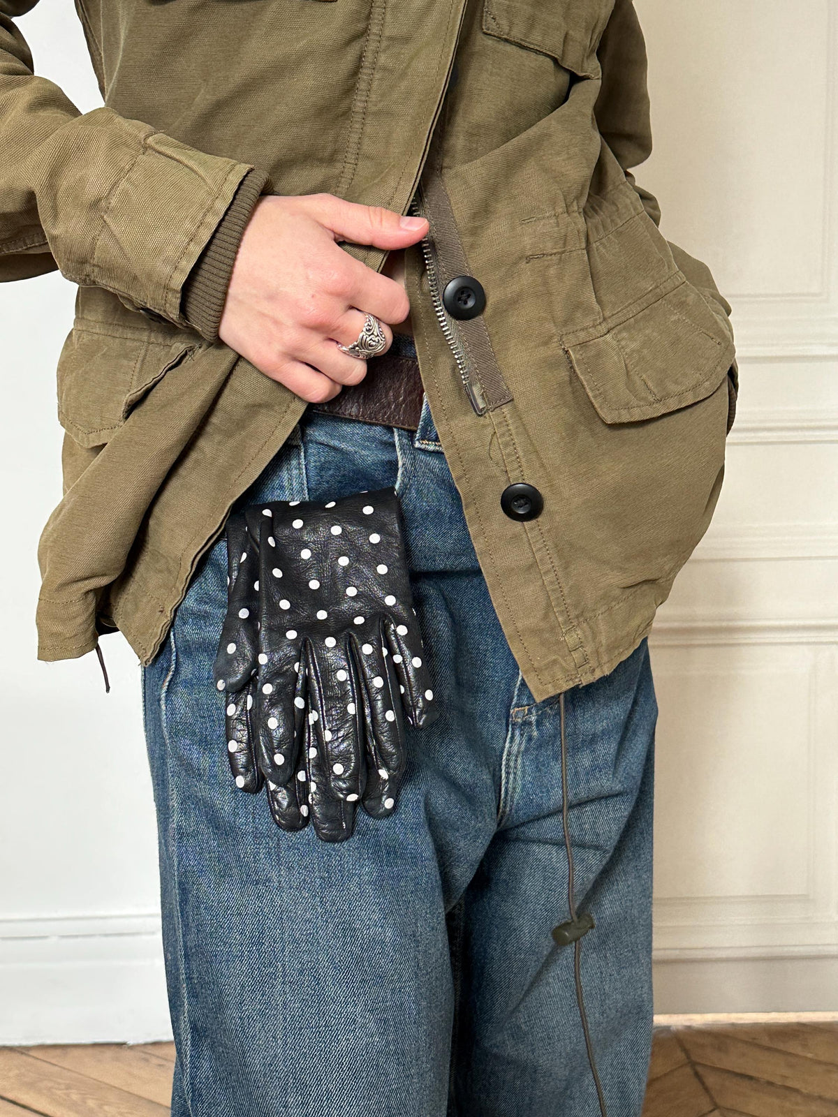 Vintage Ralph Lauren Polo Jeans Military Field Jacket in Khaki Green
