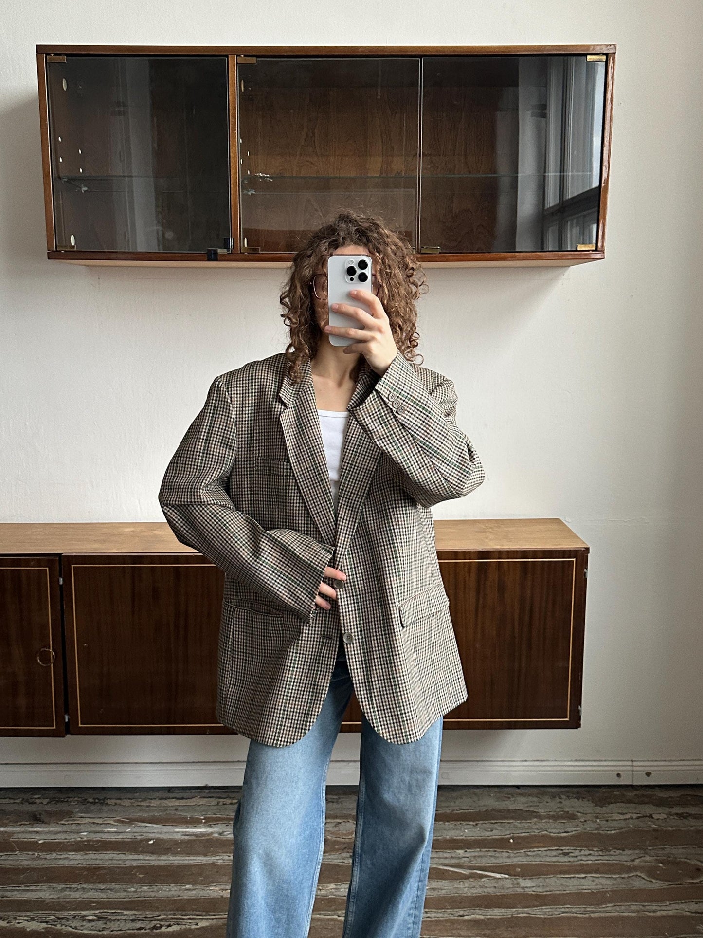 Vintage 90s classic plaid blazer