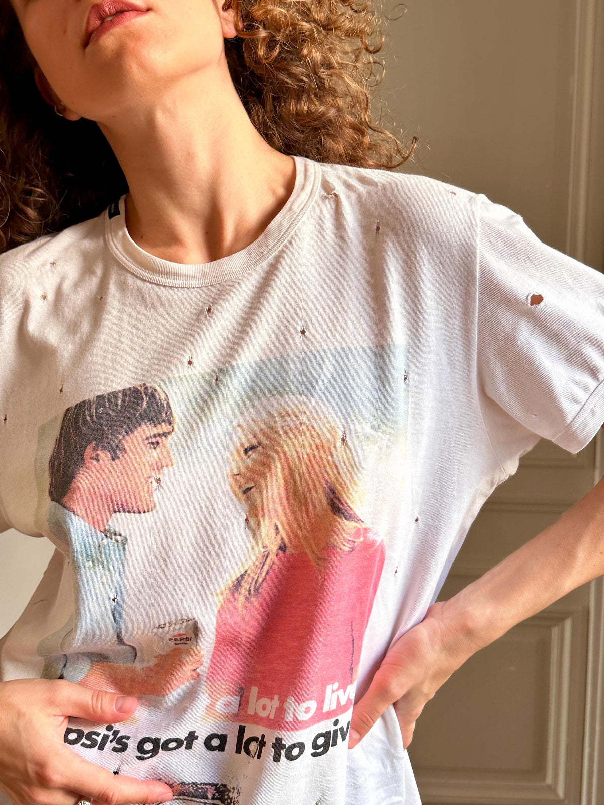 Vintage Dolce & Gabbana Pepsi Advertising T-Shirt in White