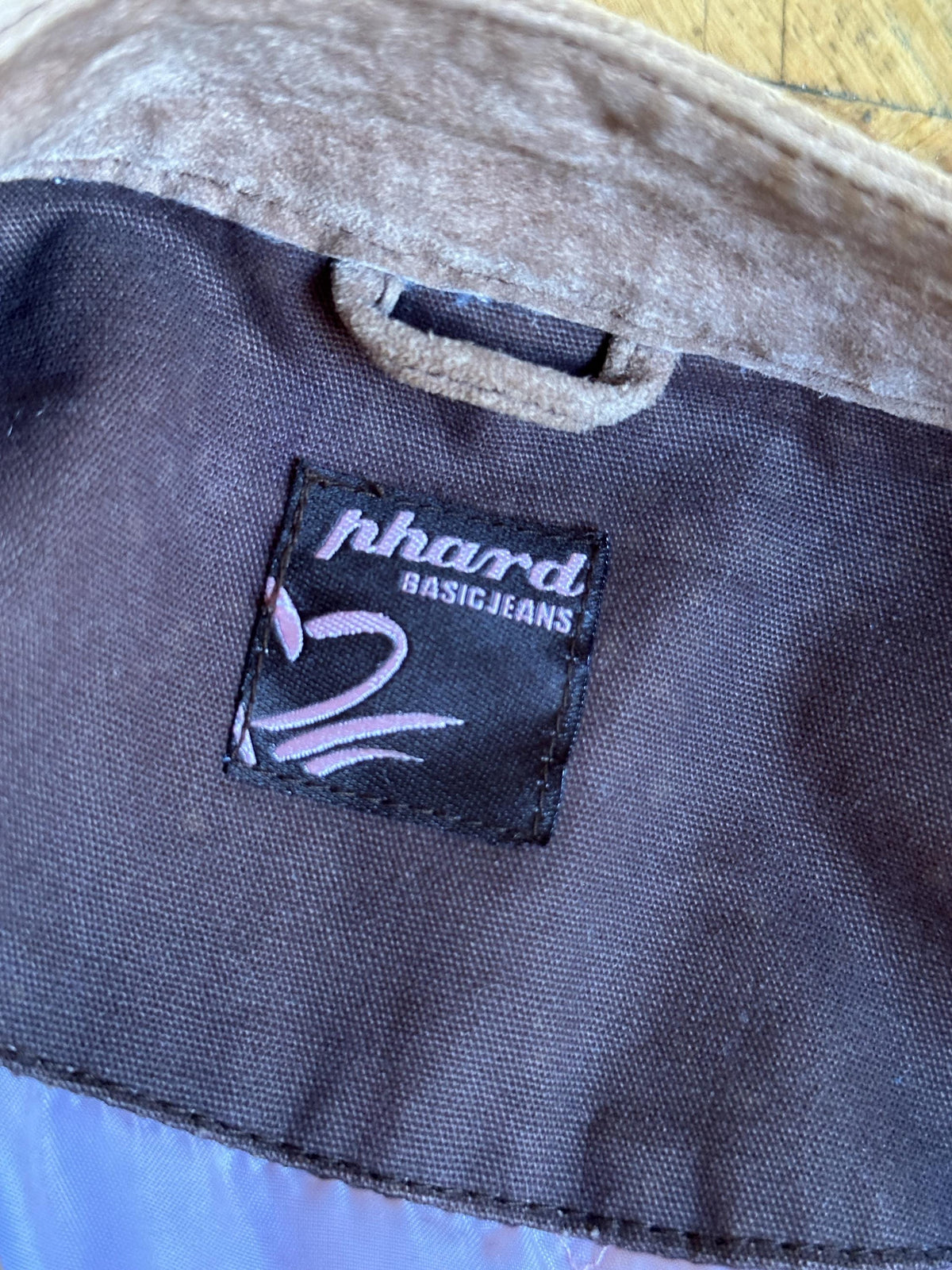 Vintage Y2K Phard Racer Jacket 38 in Brown Suede Leather
