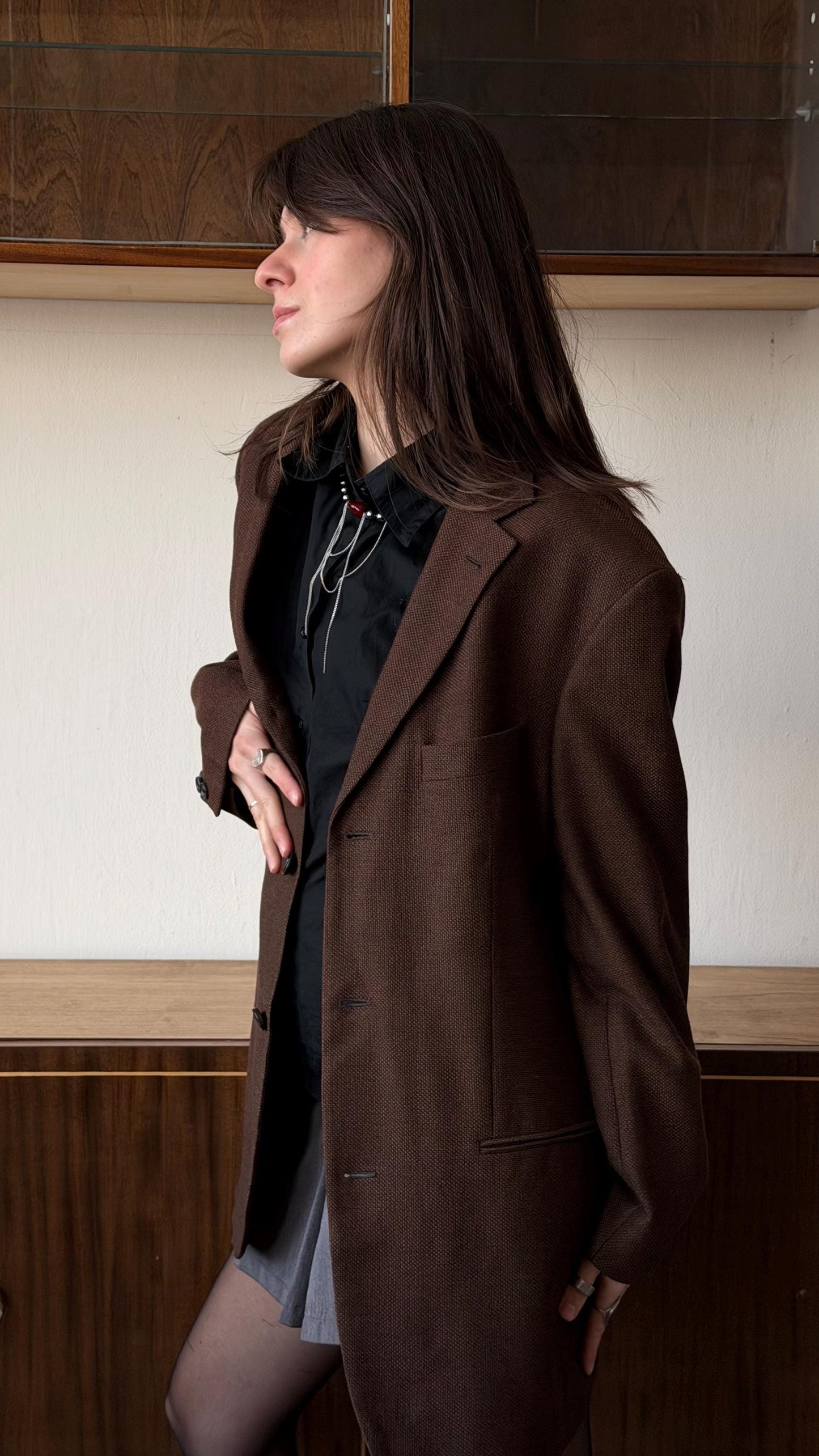 Vintage Hugo Boss Brown Wool Blazer