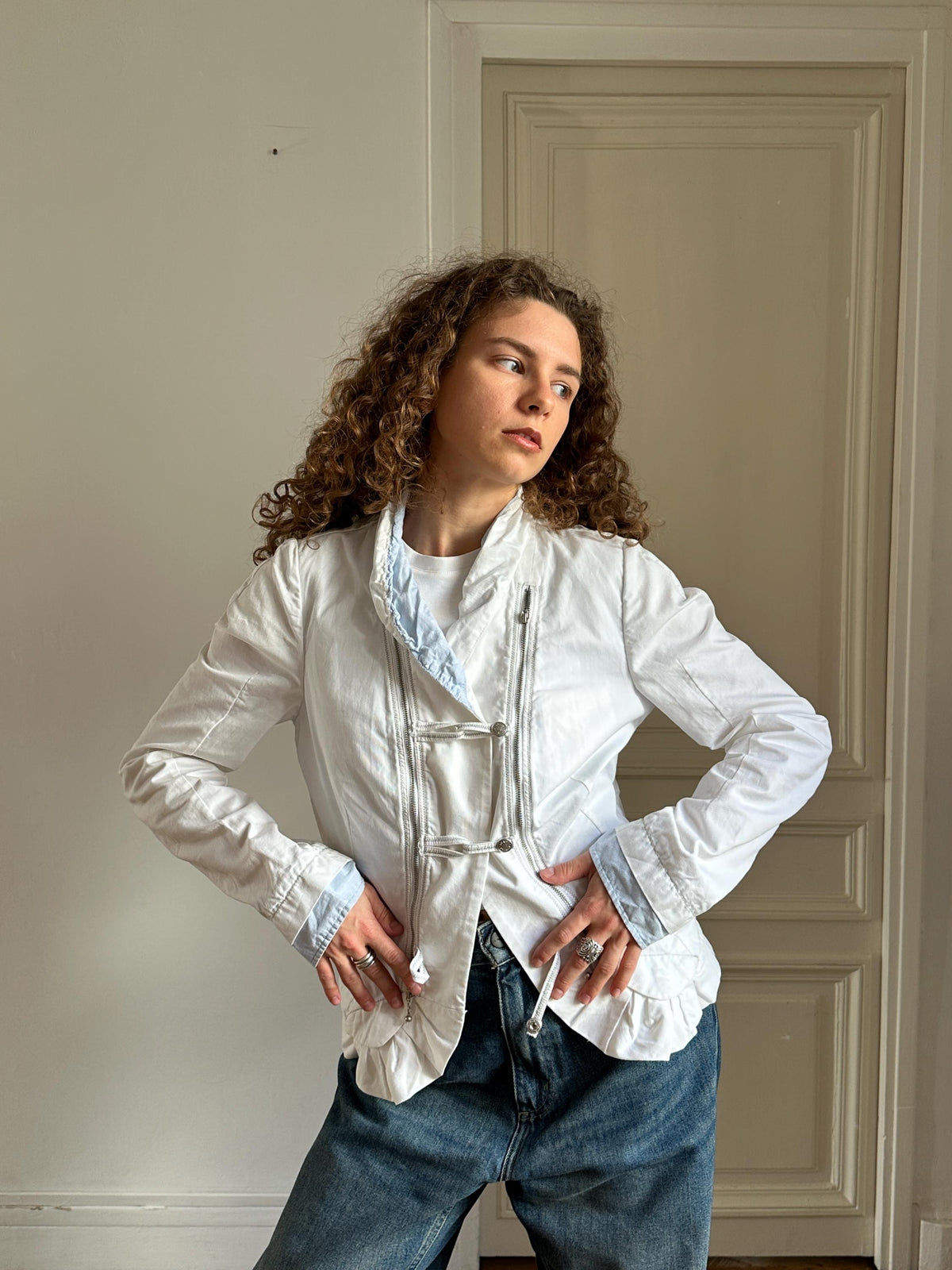 Vintage Marithé et François Girbaud White Jacket