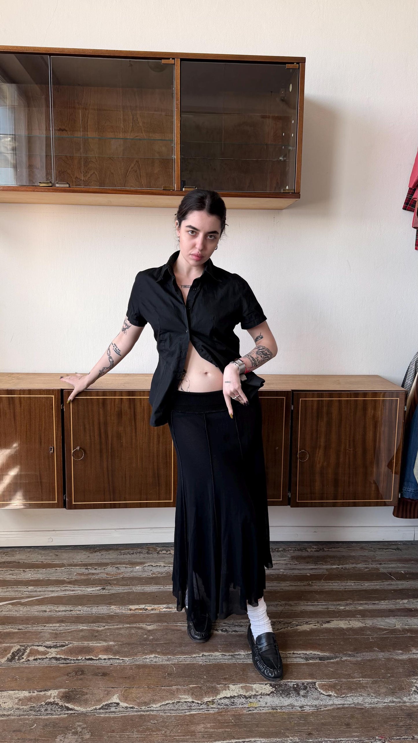 Vintage Jean Paul Gaultier Mesh Maxi Skirt