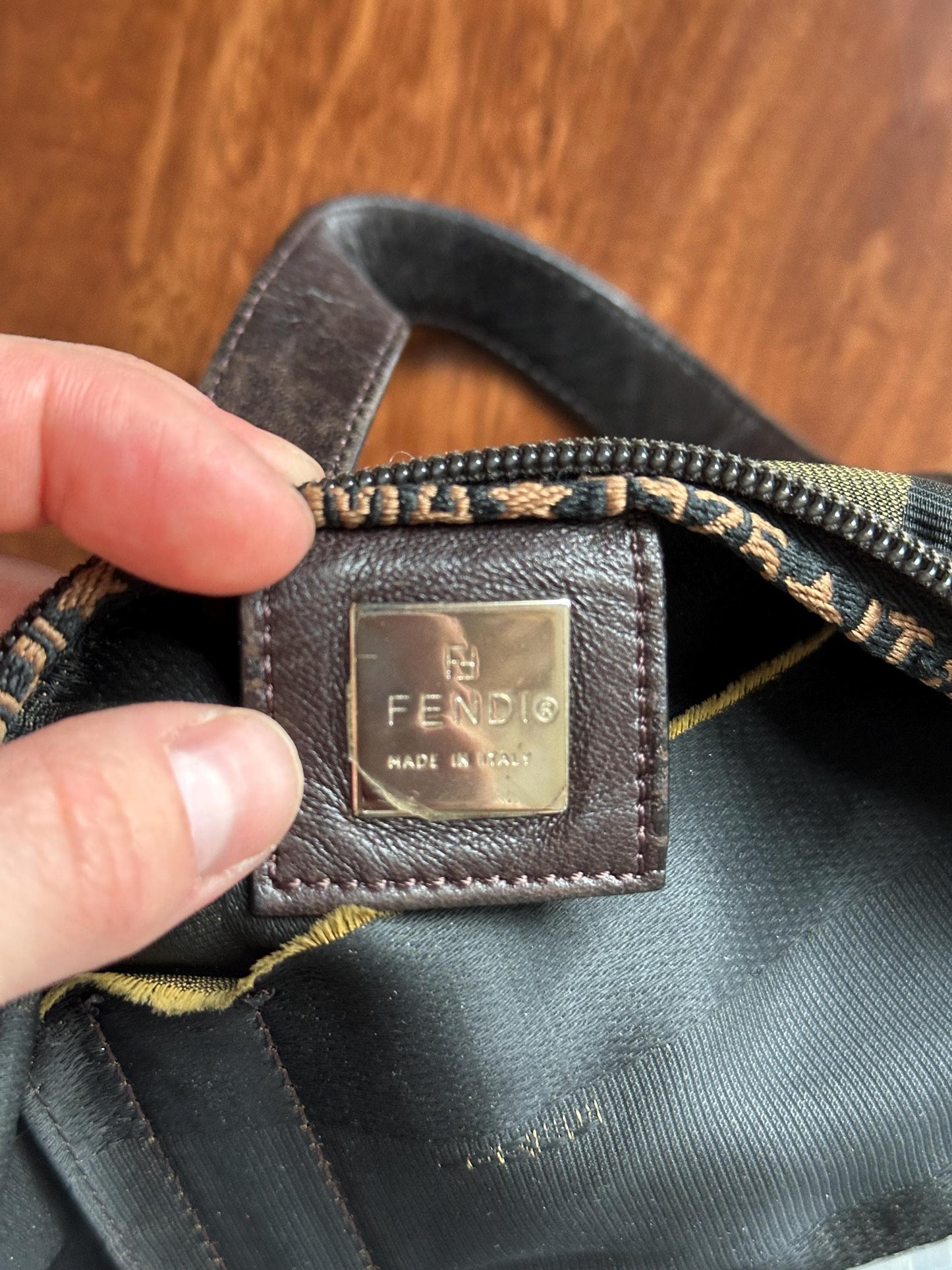 Vintage FENDI Pequin Striped Tote Bag