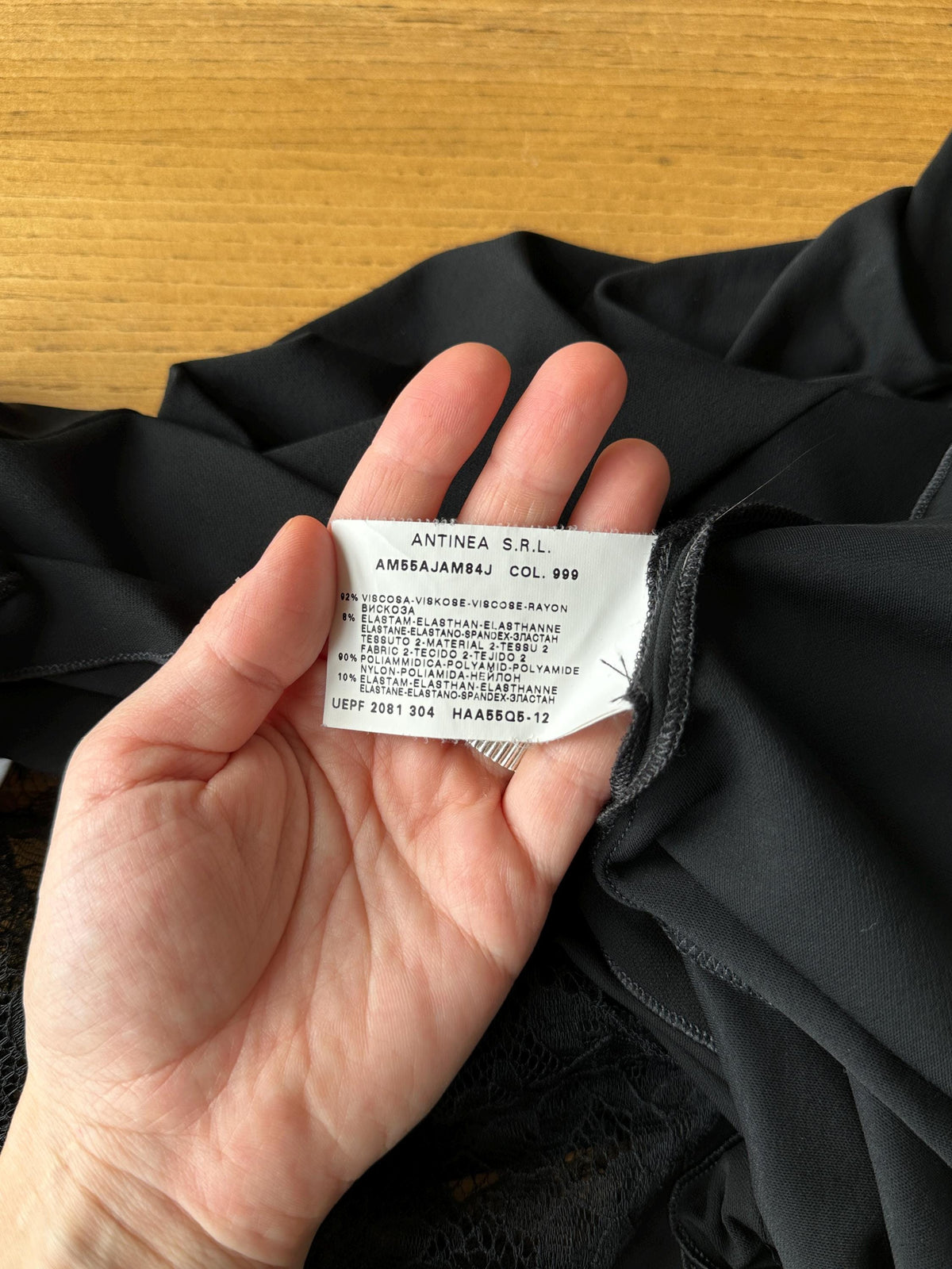 Vintage Armani Collezioni Black Lace Dress