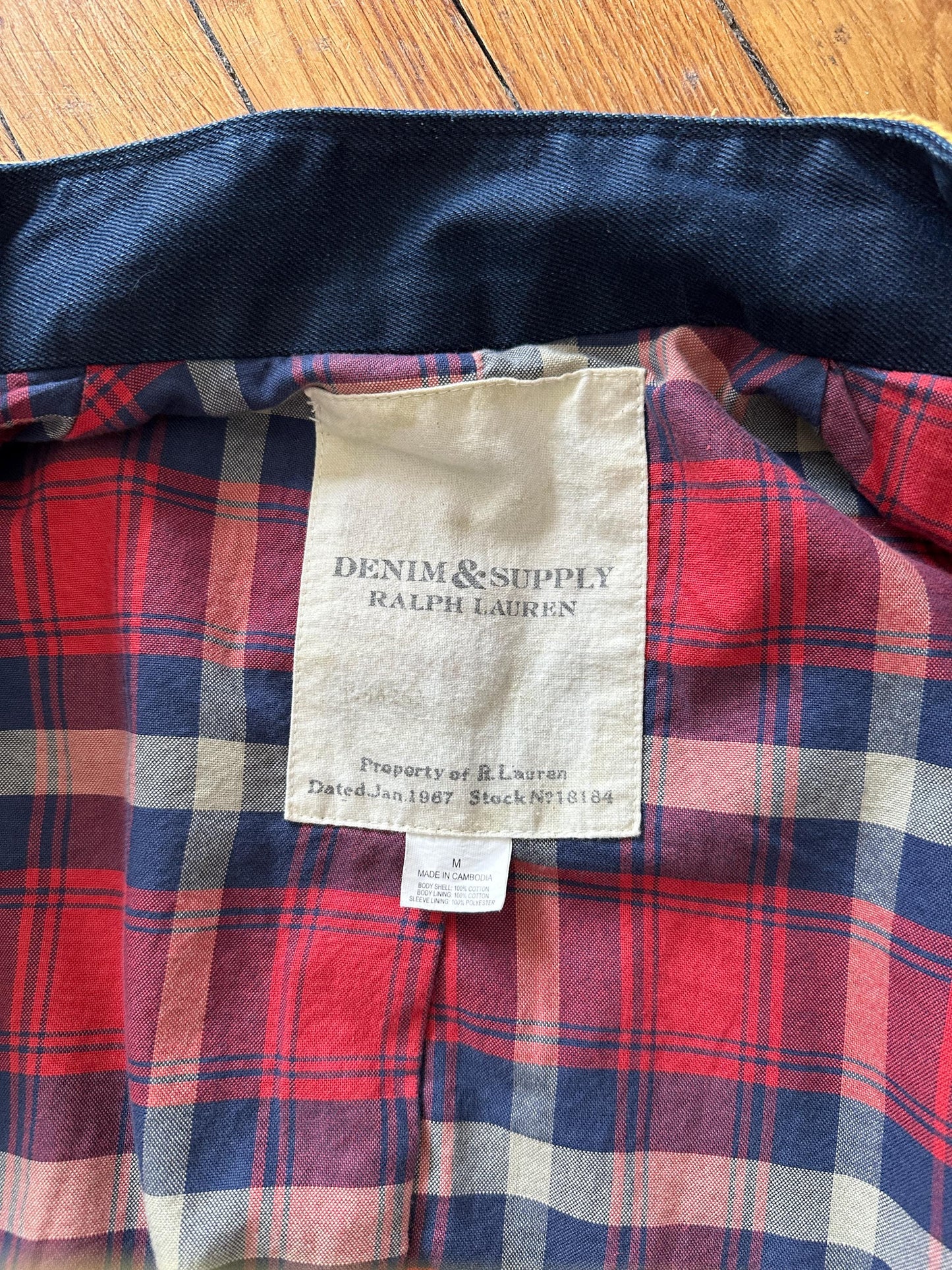 Denim & Supply Ralph Lauren Navy Military Band Jacket in Blue