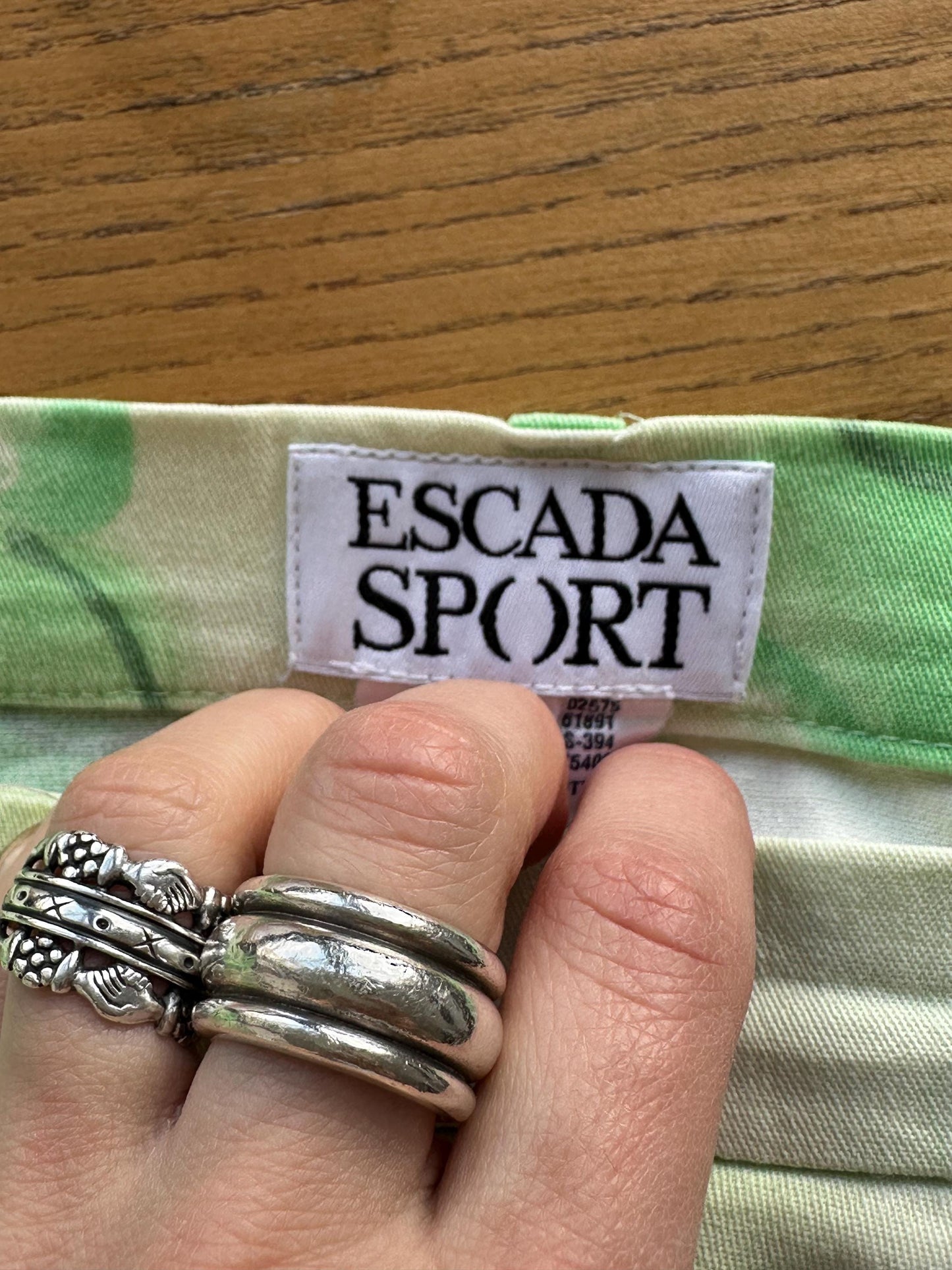 Vintage ESCADA Sport Floral Jeans, High Rise Cotton Blend