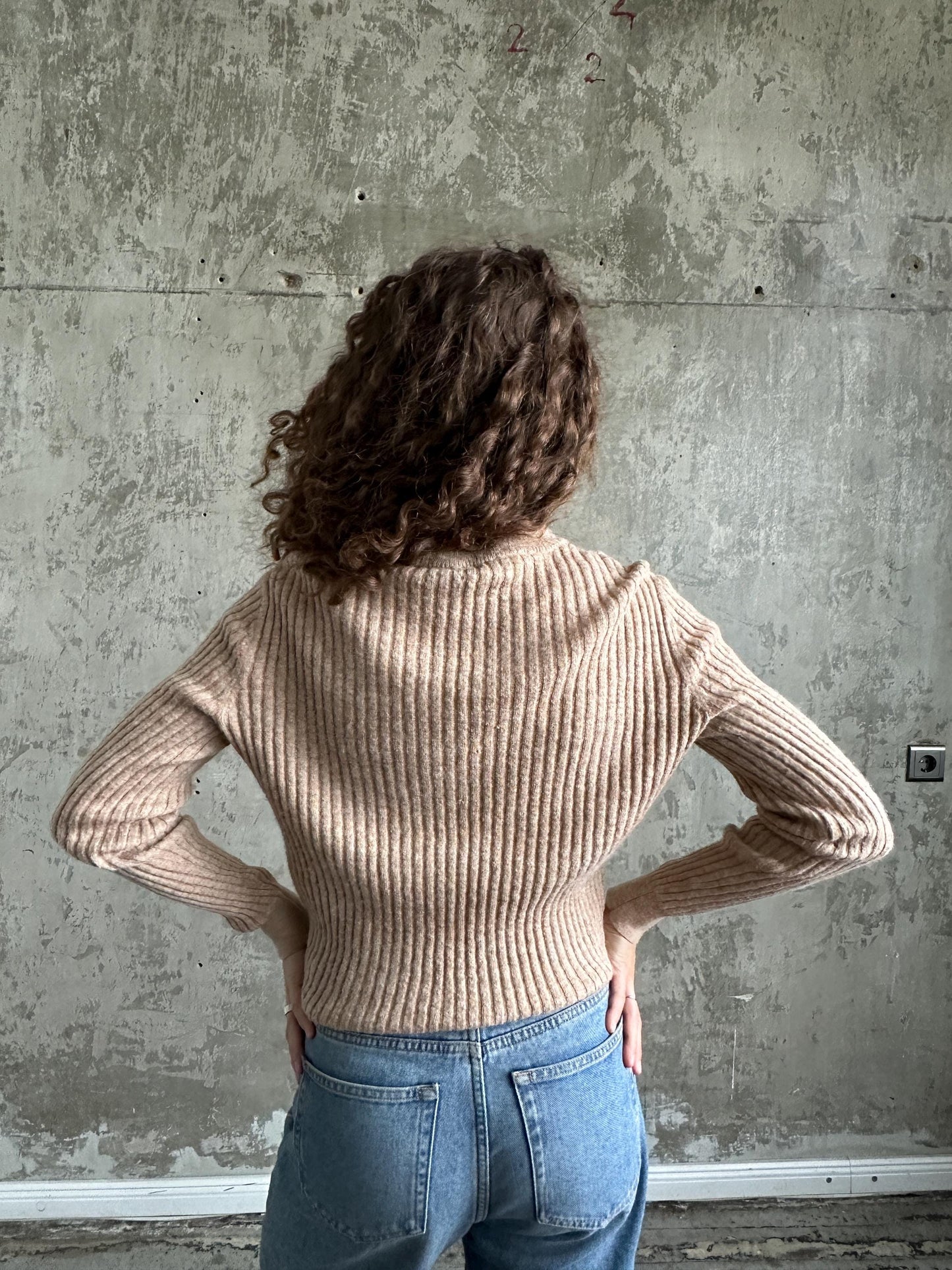 Vintage Levi's knitted alpaca sweater in brown