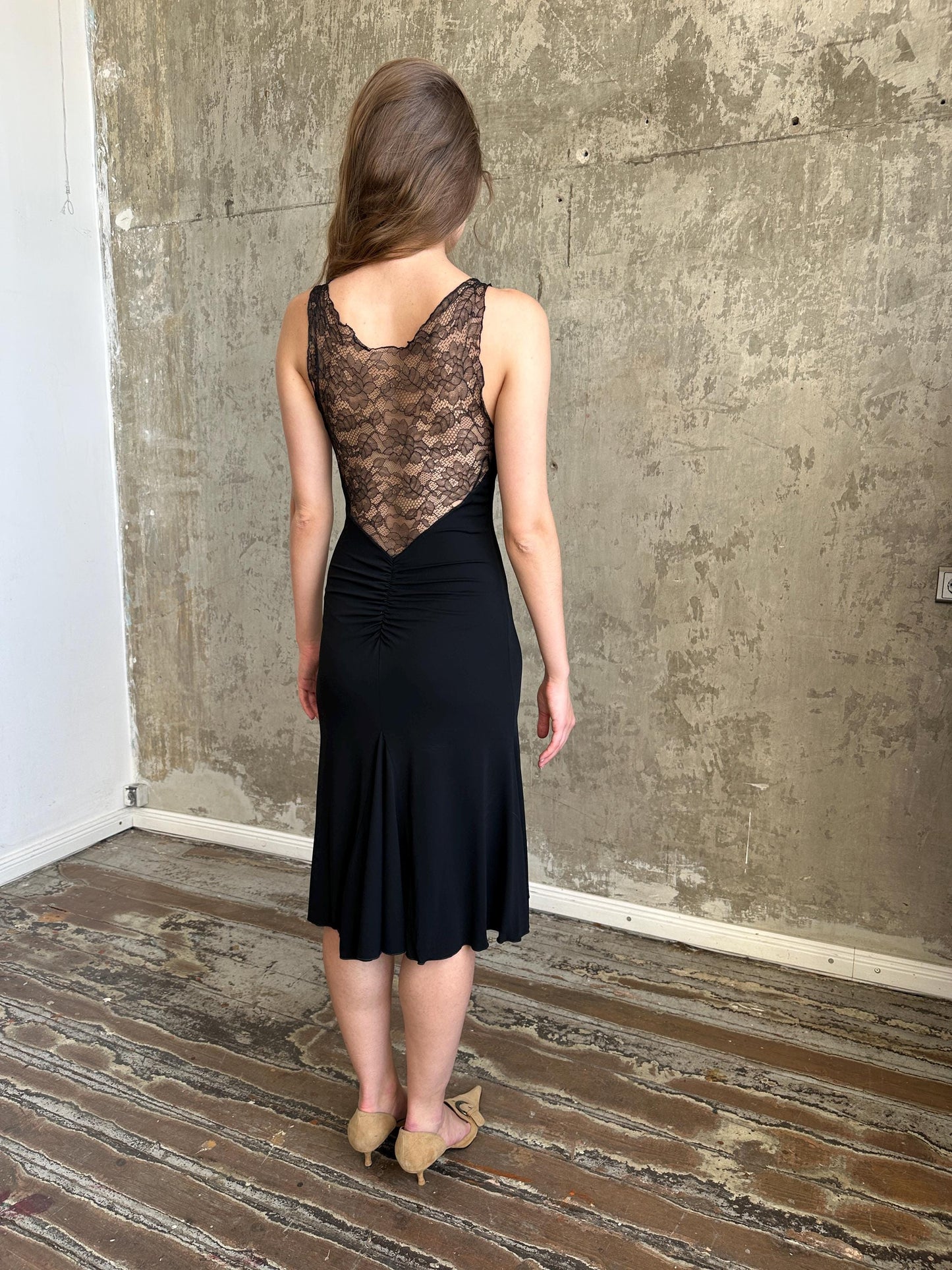 Vintage Armani Collezioni Black Lace Dress