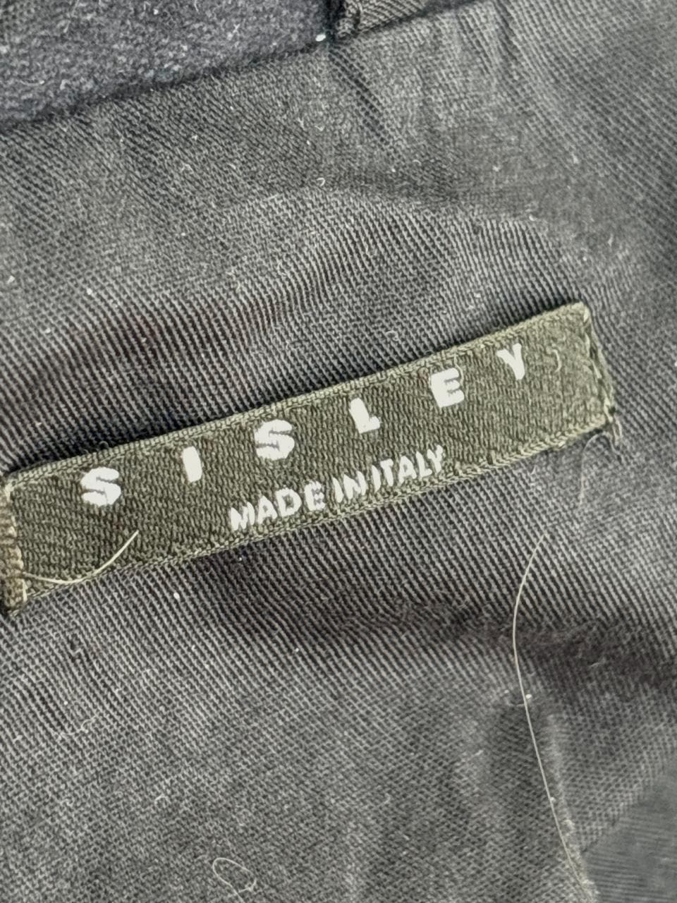 Vintage SISLEY belted coat in dark blue