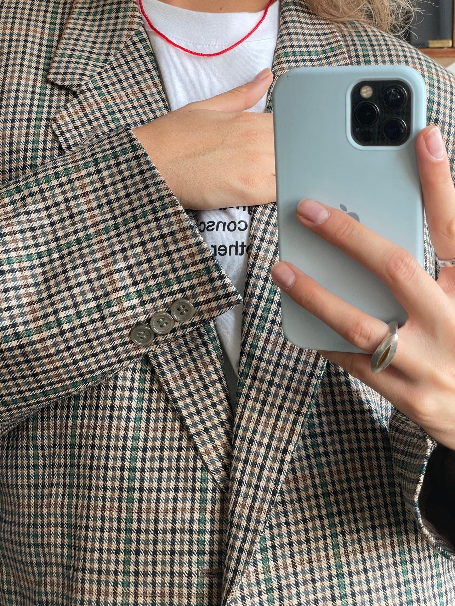 vintage classic plaid blazer