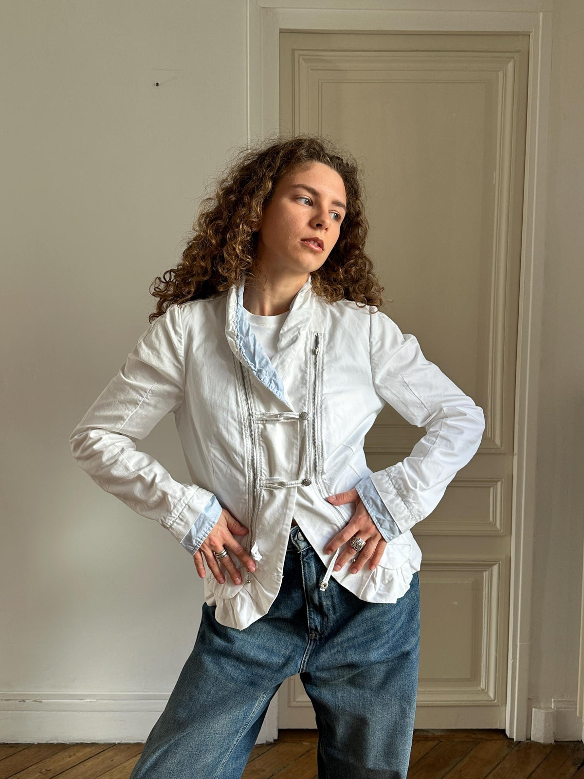 Vintage Marithé et François Girbaud White Jacket