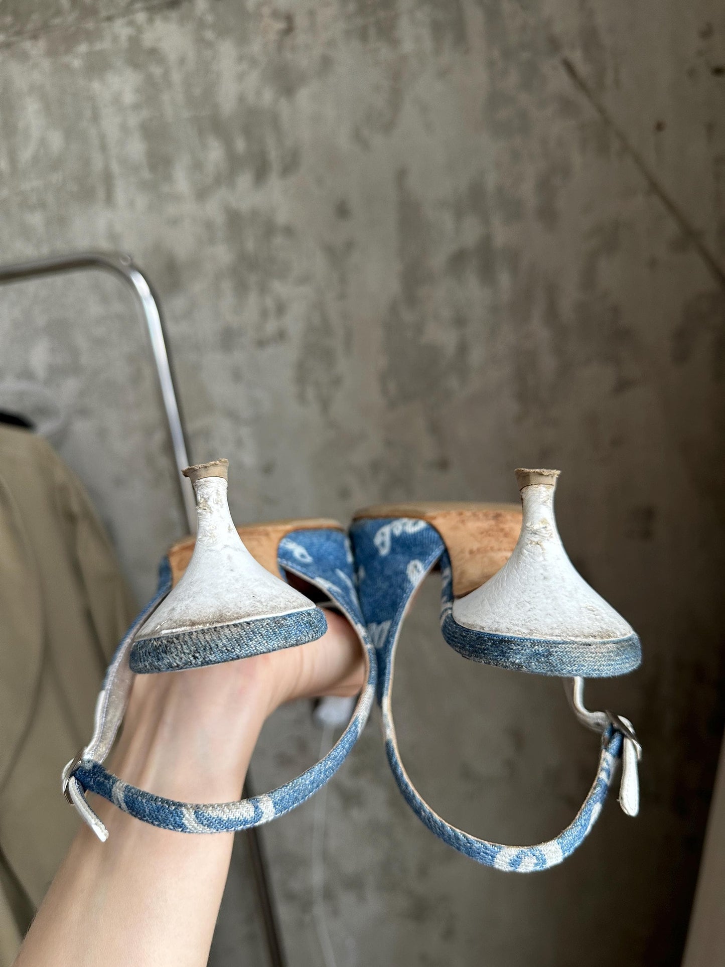 Vintage D&G Dolce Gabbana Denim Kitten Heels I US 6.5