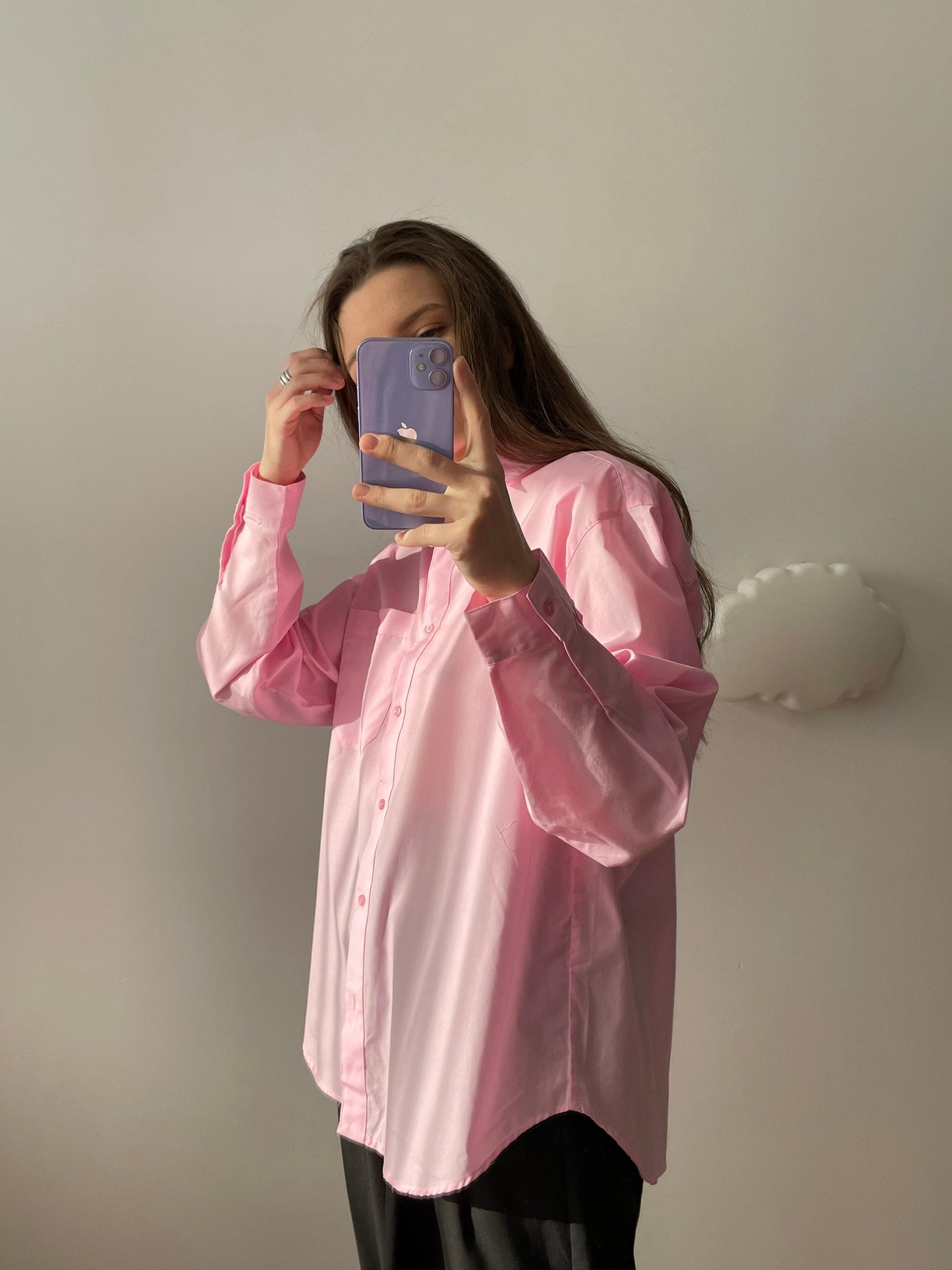 Vintage oversized pink shirt