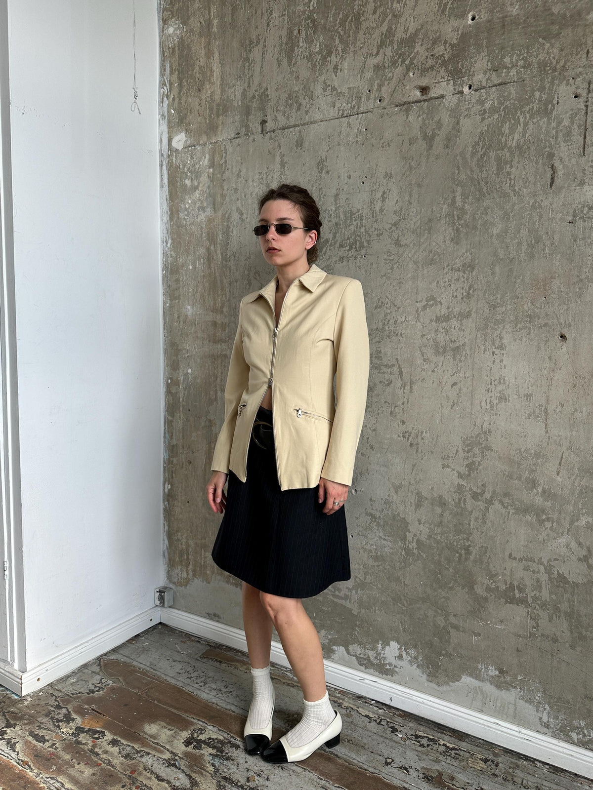 Vintage Danish Design Cream Fitted Jacket | Scandinavian Minimalist