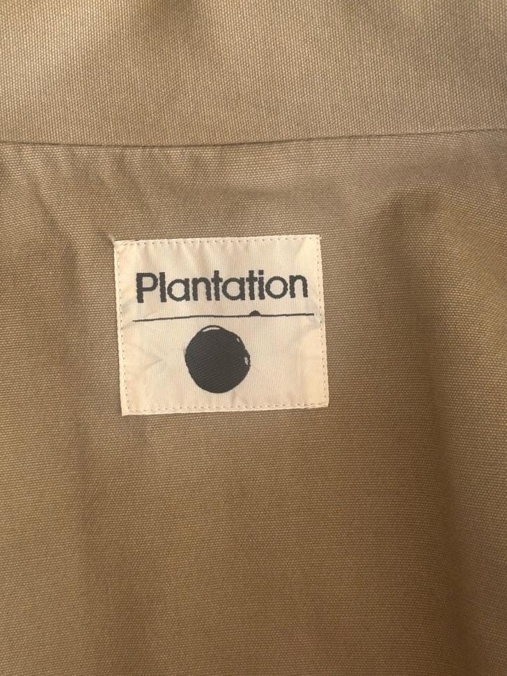 Archive 80s Issey Miyake Plantation trench coat in green, khaki