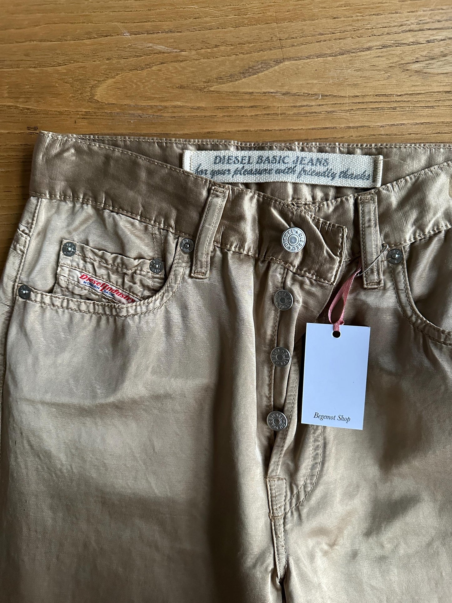 Vintage Diesel Straight Leg Gold Trousers I Waist 28