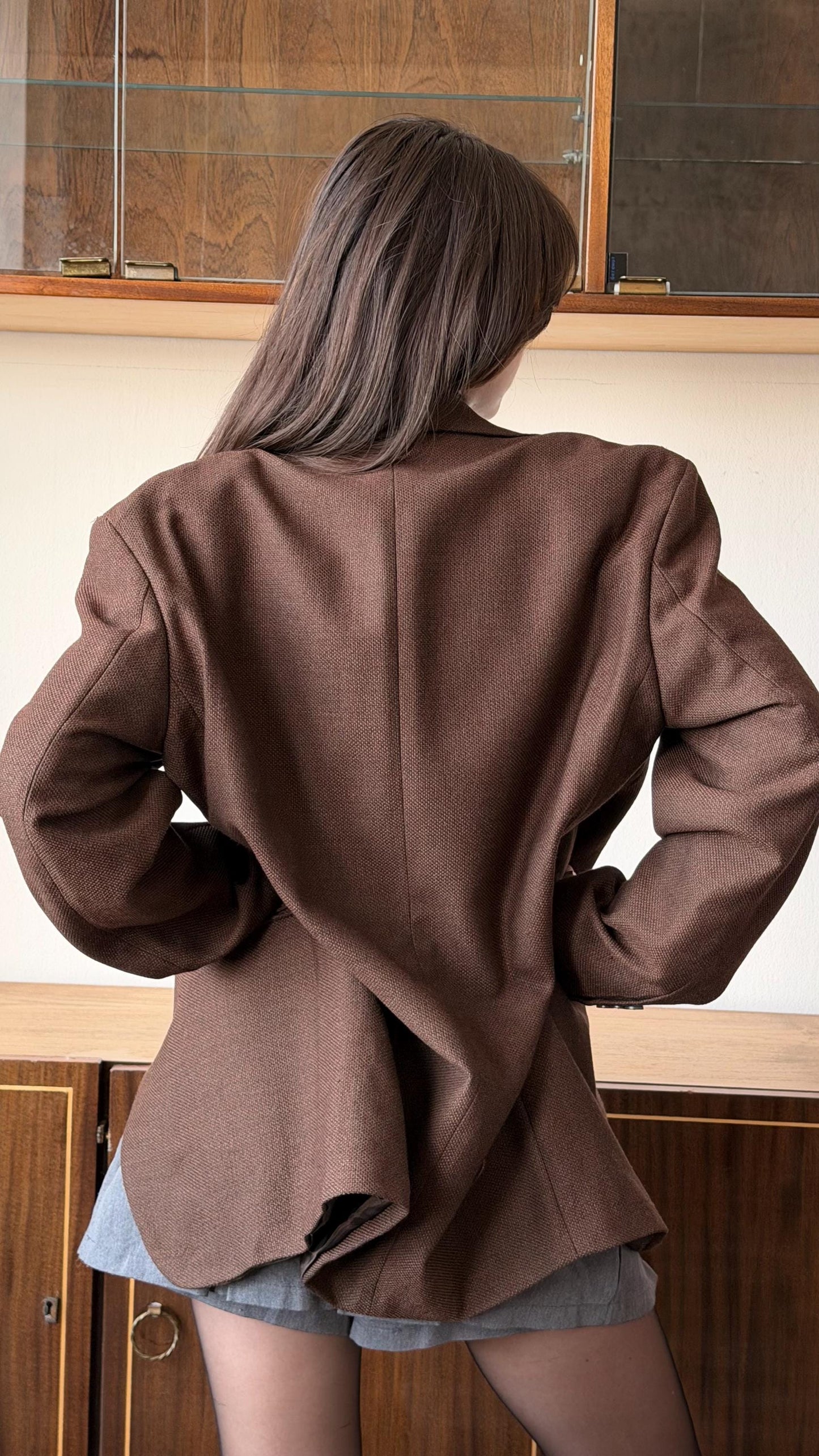 Vintage Hugo Boss Brown Wool Blazer