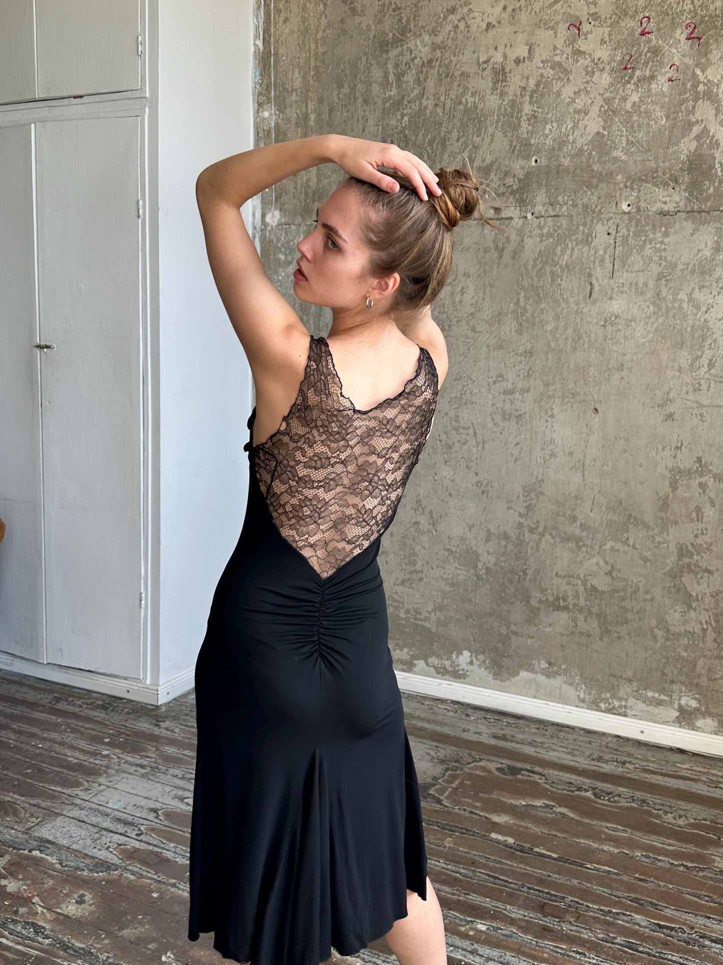 Vintage Armani Collezioni Black Lace Dress