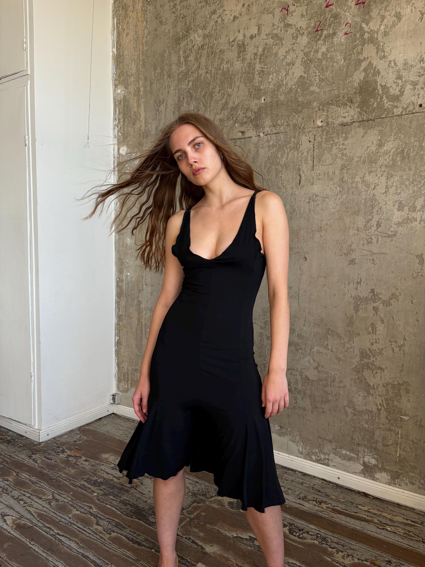 Vintage Armani Collezioni Black Lace Dress