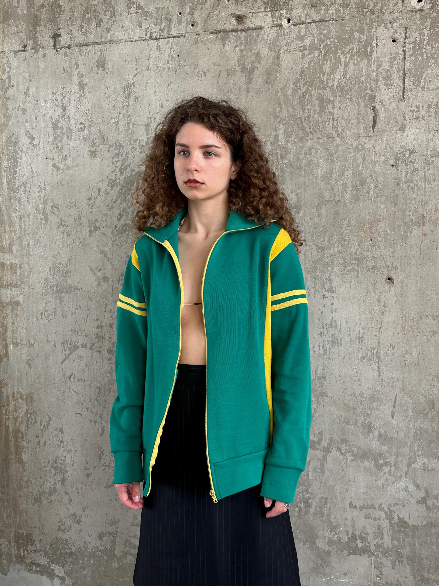 Vintage 80s Green Track Jacket